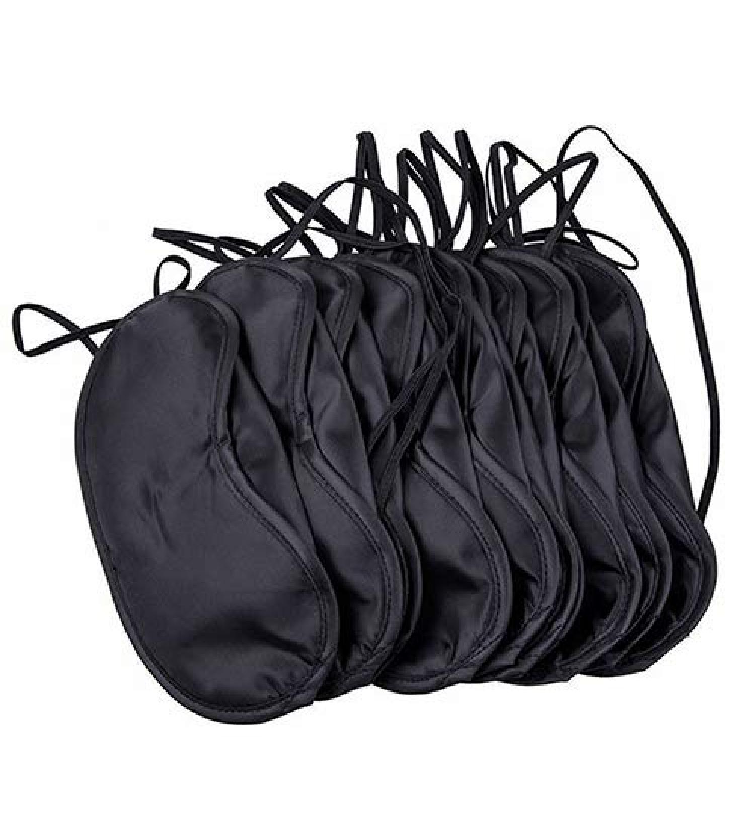 10Pcs Black Sleep Eye Masks - Comfortable Shade Cover for Night Sleeping and Travel Aid - Buy Online on SooperMarket.com
