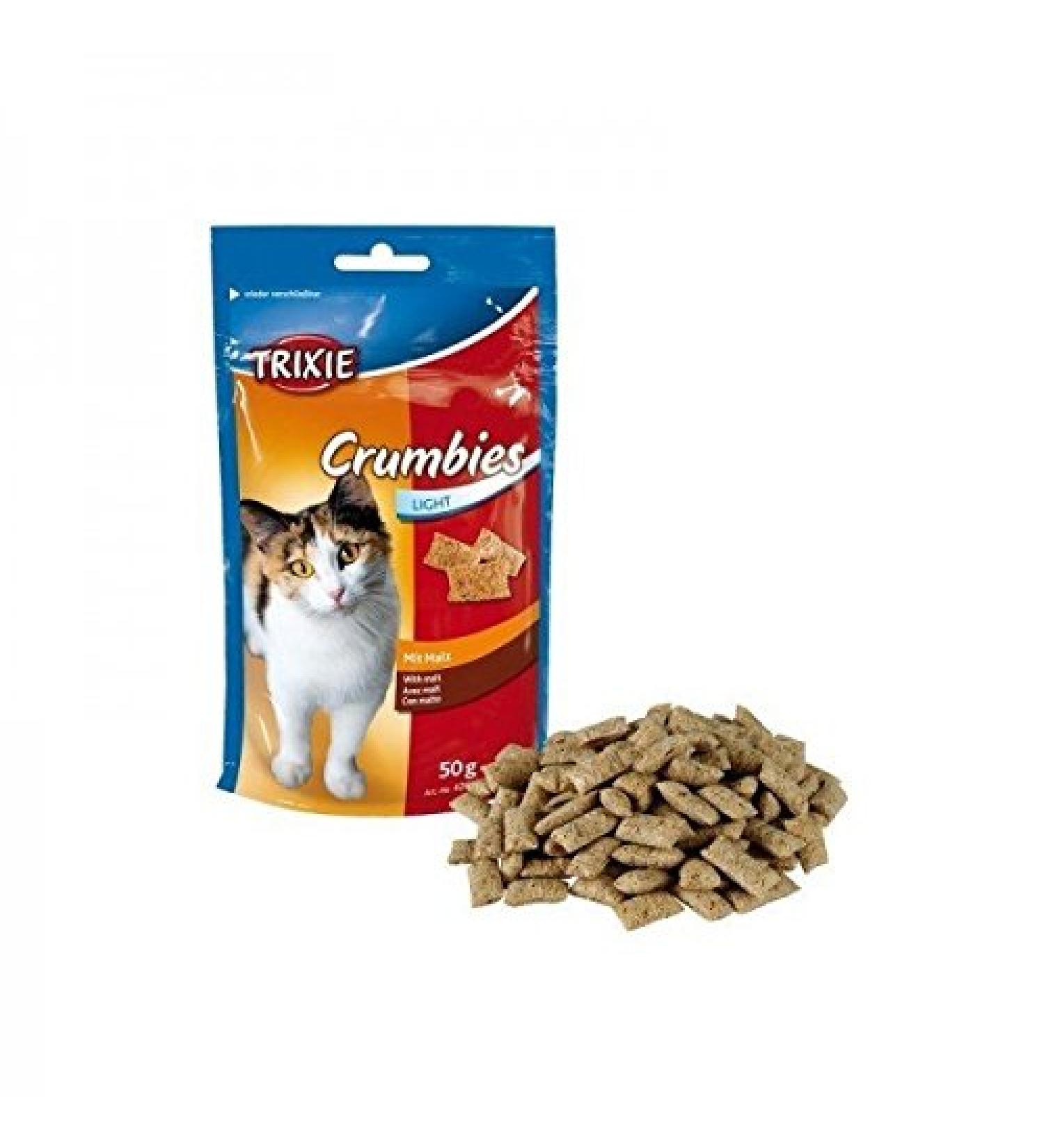 TRIXIE 12 pieces Crumbies with malt cat snack 12 x 50 g economy pack