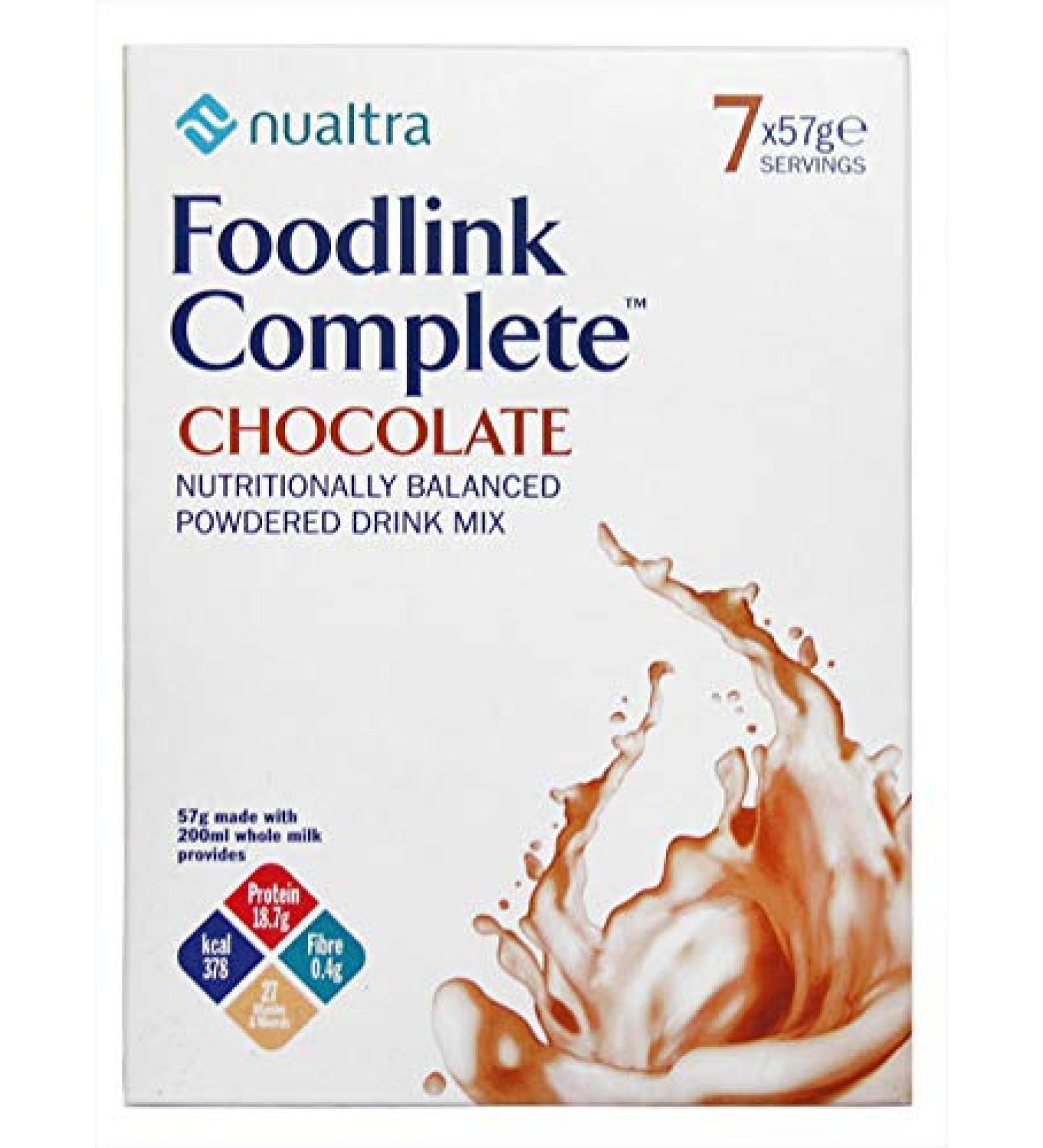 FOODLINK COMPLETE POWDER SACHETS CHOCOLATE - 57G X 7