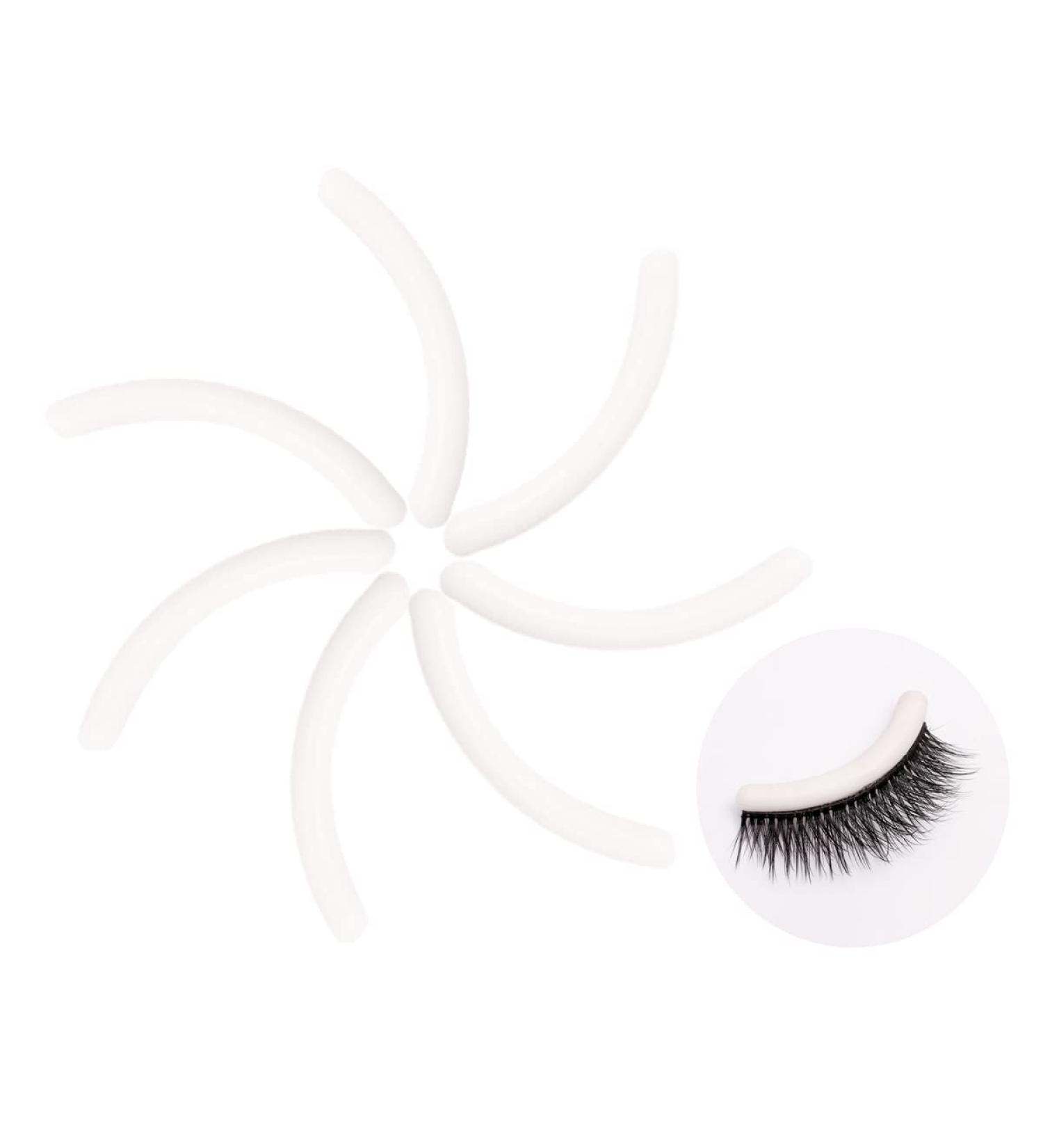 120 Pcs White Silicone Eyelash Display Strips - Perfect Tool for Grafting and Showcasing False Eyelashes | International Shipping Available - Buy Online on SooperMarket.com