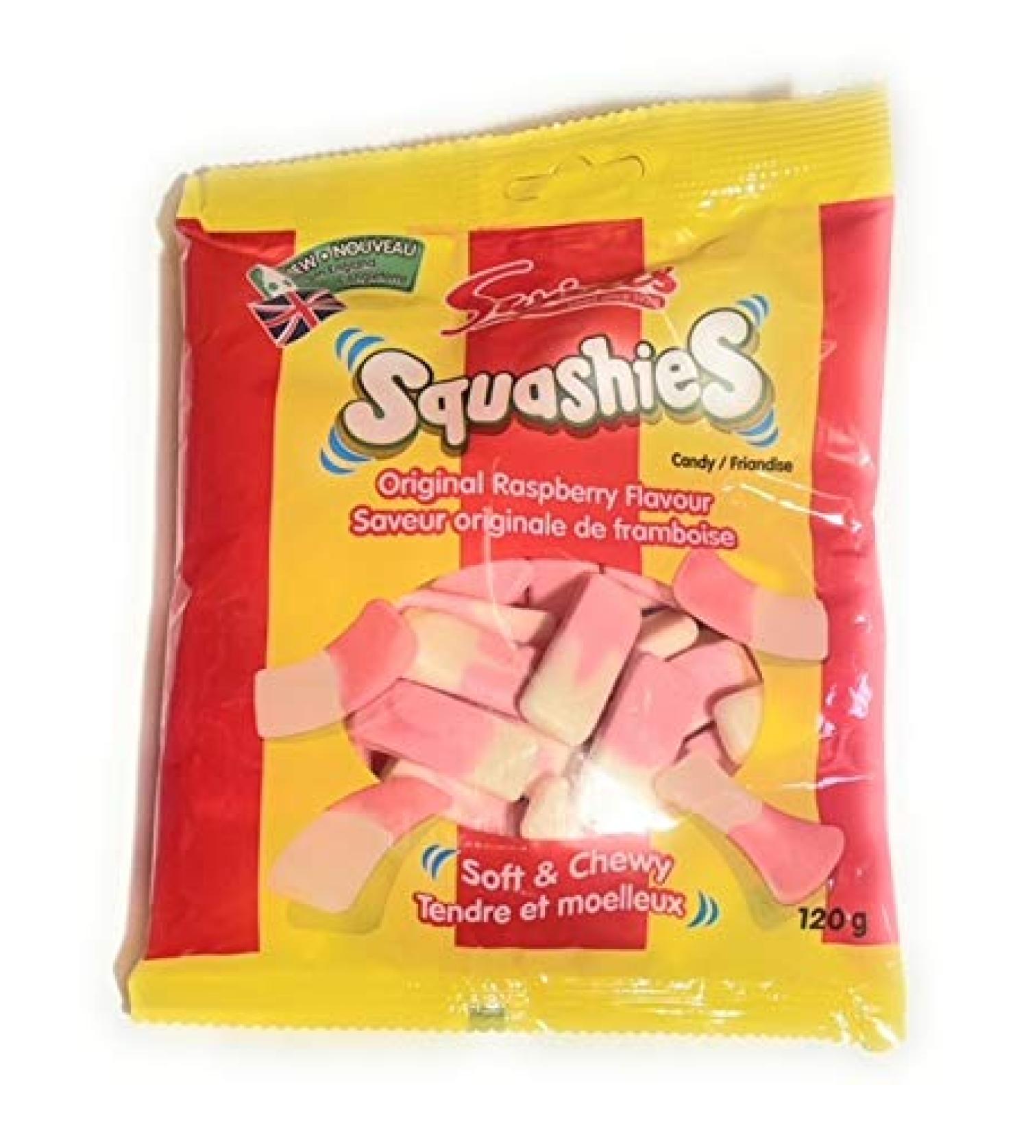 Swizzels Squashies Original Raspberry Flavour 120g 2 pack