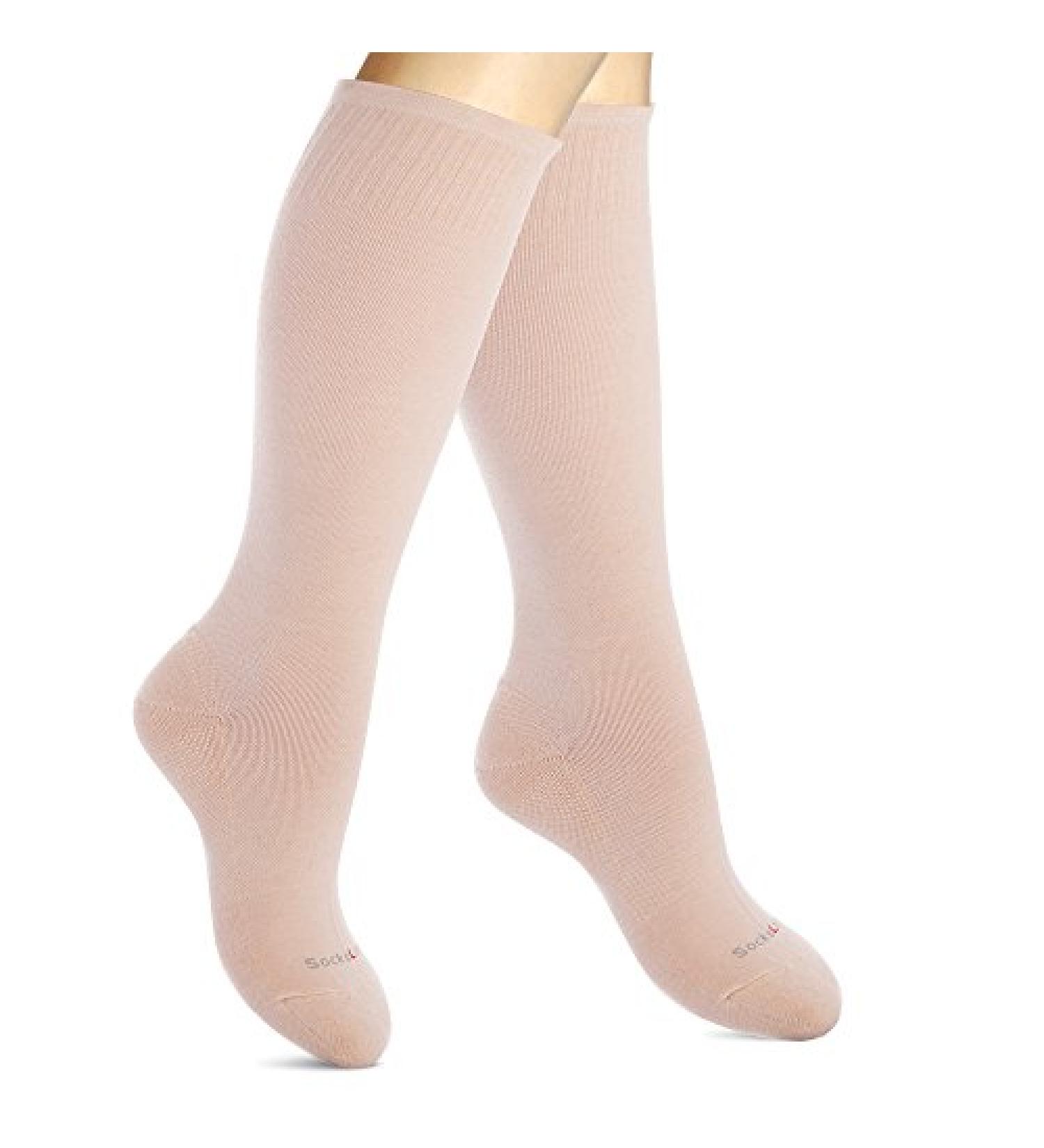 SocksLane Cotton Compression Socks - 15-20 mmHg Support, Knee-High Nude, Women & Men, M/L (1 Pair) - Buy Online on SooperMarket.com