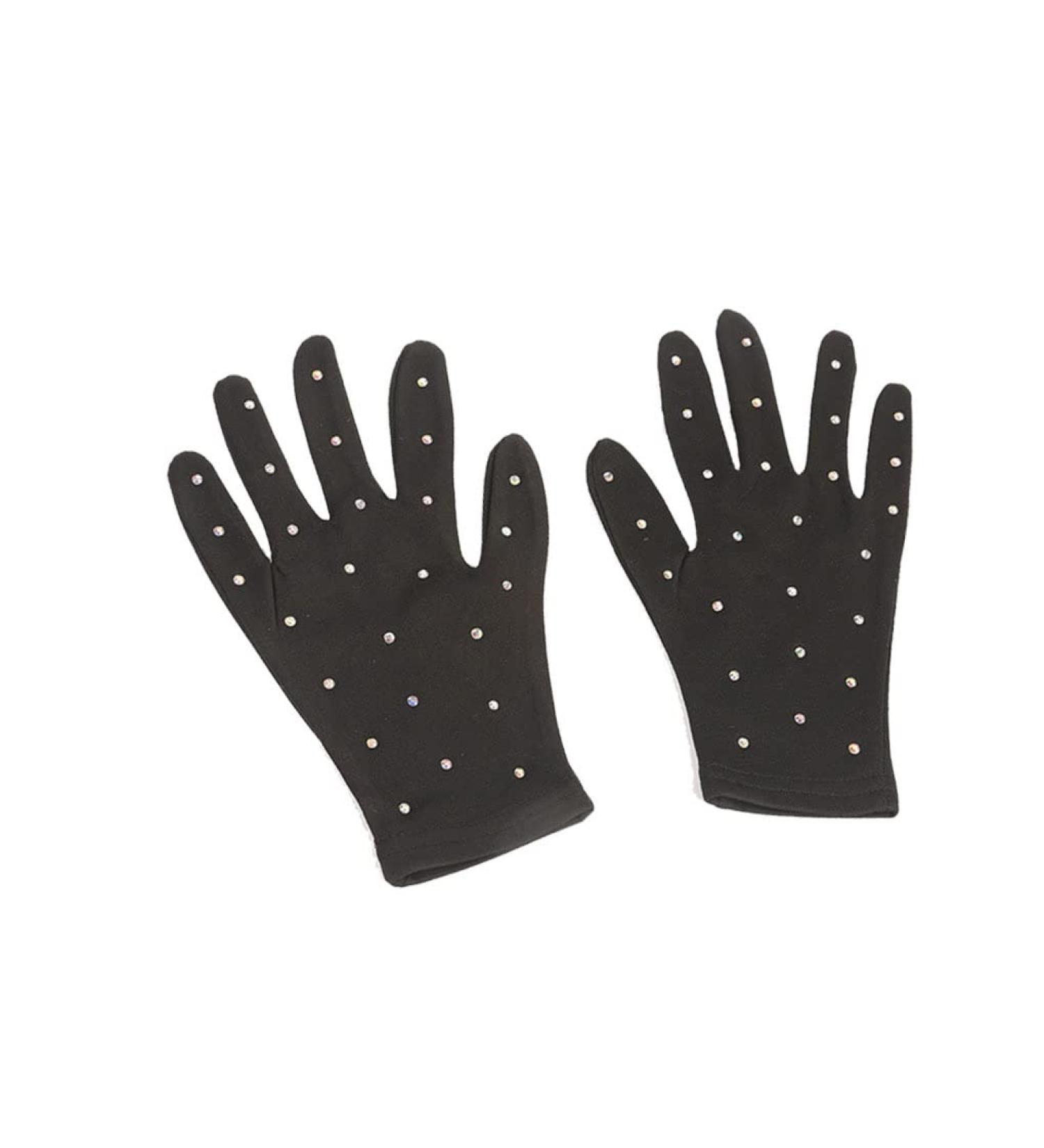 Guangcailun Fashion Figure Skating Gloves - Breathable UV Protection & Crystal Design for Cycling & Outdoor Performance - Buy Online on SooperMarket.com