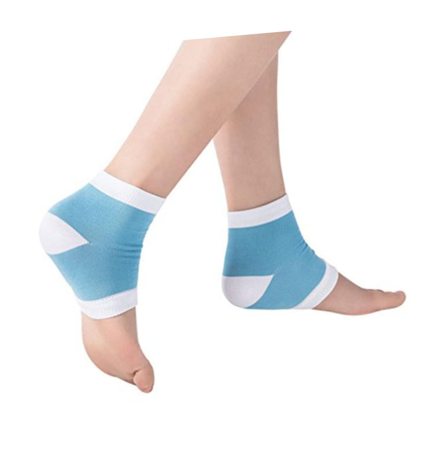 minkissy Spa Moisturising Heel Sock Moisturizing Heel Socks for Cracked Heels Moisturizing Gel Socks Foot Heel Socks Women Socks Moisturising Gel Heel Socks Spa Set Men and Women Breathable - Buy Online on SooperMarket.com