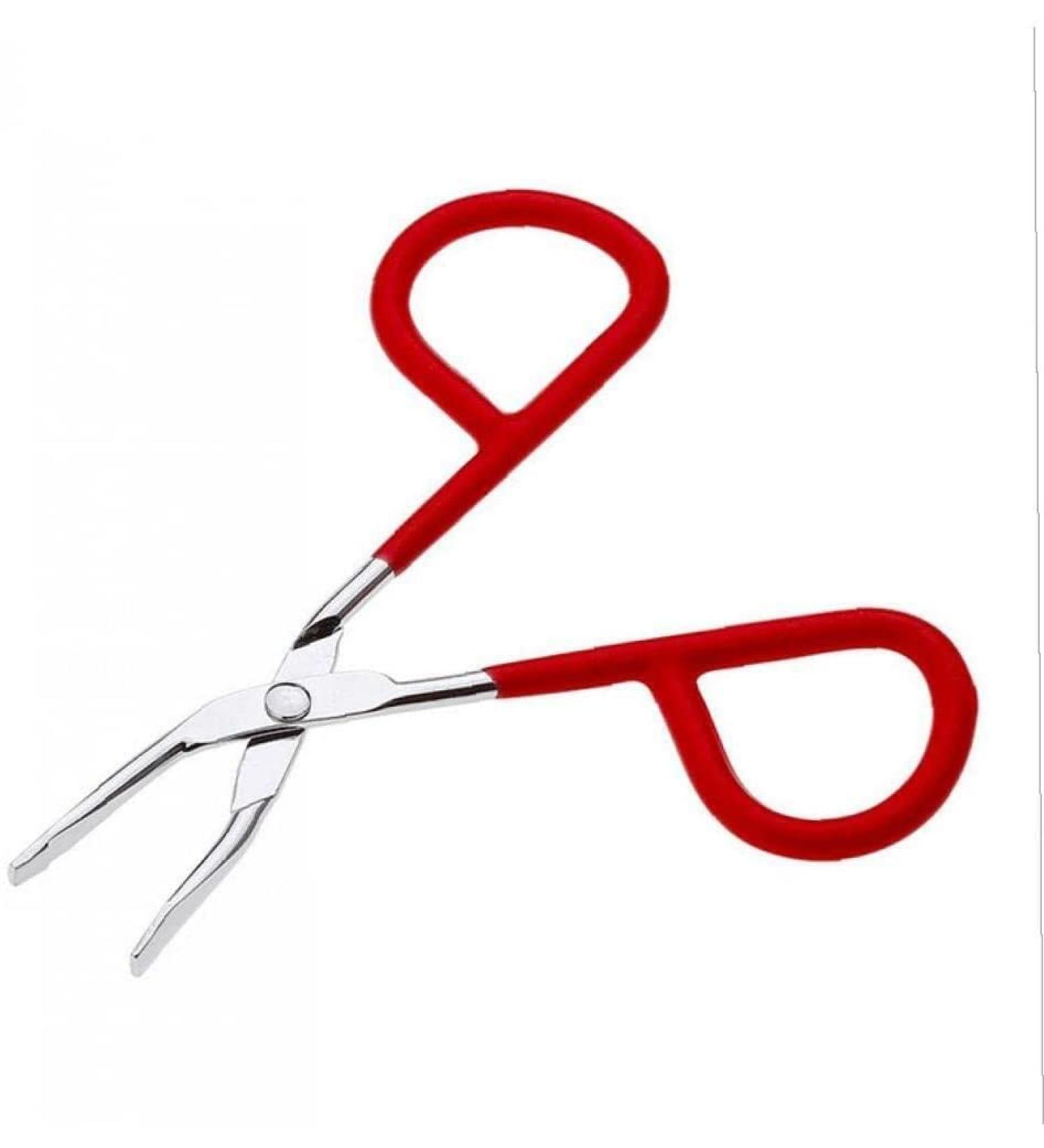 Stainless Steel Scissors Shaped Slant Tip Eyebrow Tweezer for Women - Random Color Beauty Tool - Buy Online on SooperMarket.com
