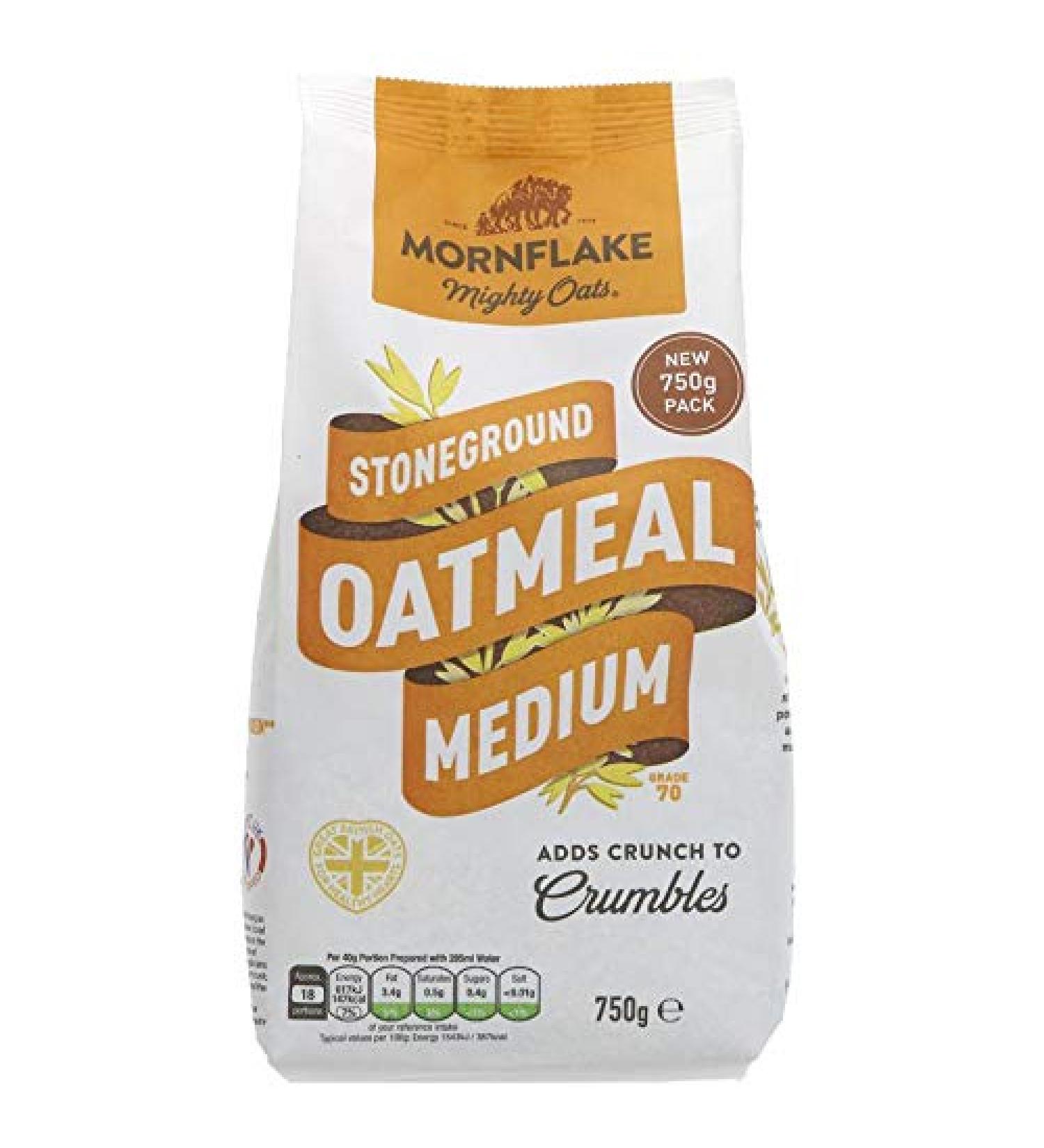 Mornflake Medium Oatmeal Stoneground (500g)
