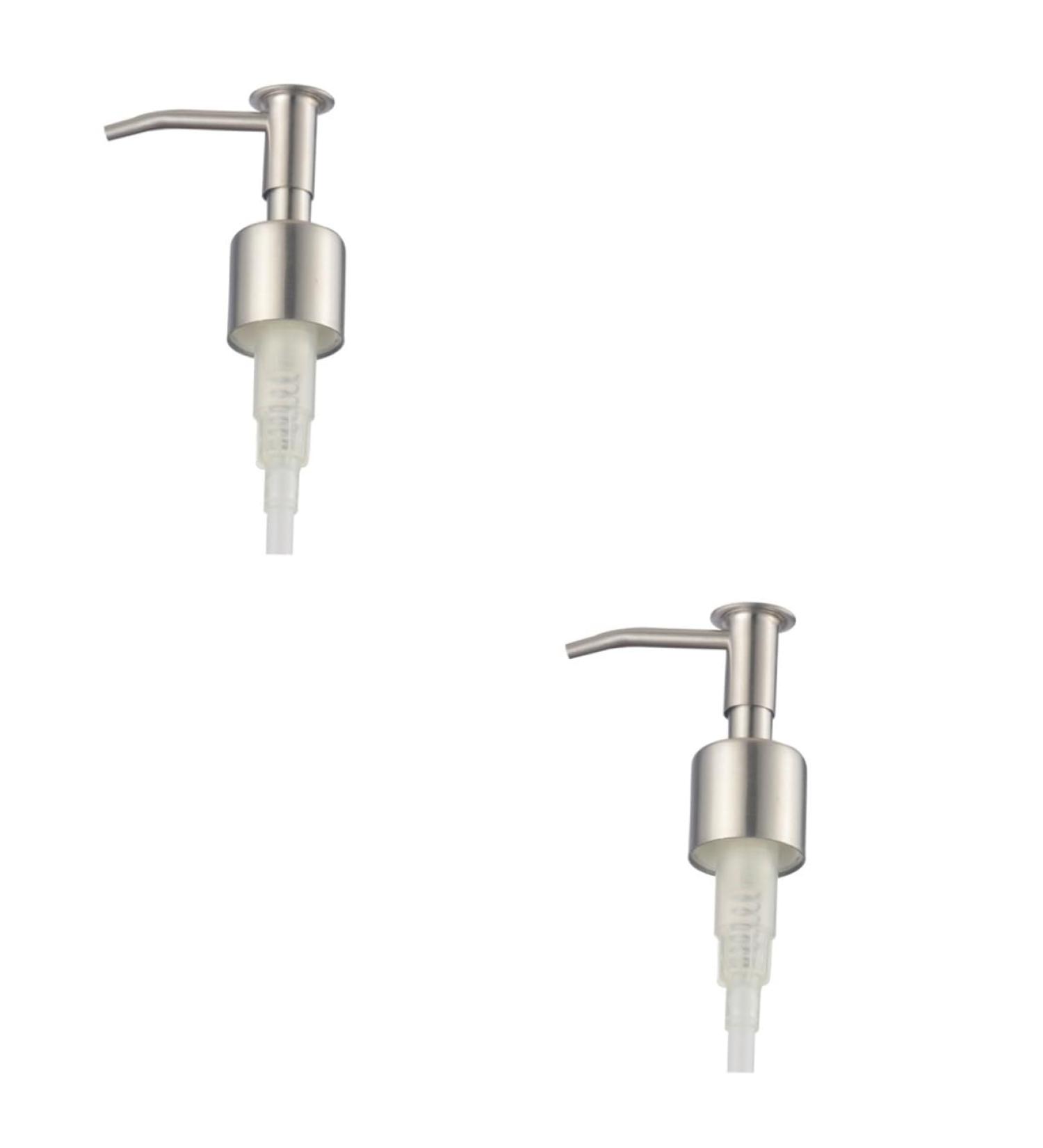 IMIKEYA 2 pcs Replacements Pump Bottle Shampoo Press Heads Steel for Head Silver Emulsion Stainless Shop Silverx2pcs 17x5.75cmx2pcs - Buy Online on SooperMarket.com
