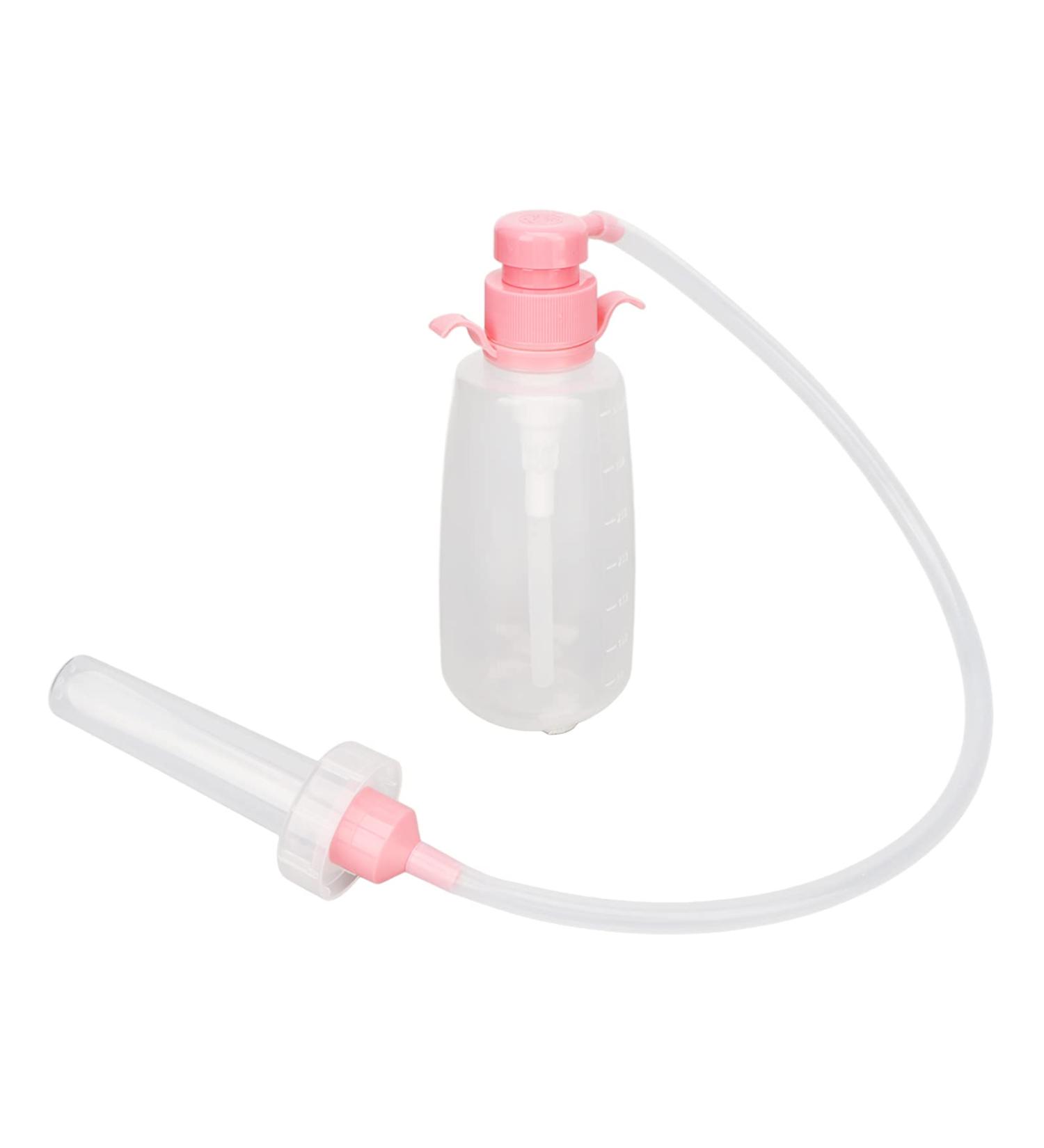 350ml Manual Vaginal Shower Cleaner - Portable Pink Nozzle Pressure Syringe Set for Women | Analdusche Vagina Cleaning Kit - Buy Online on SooperMarket.com
