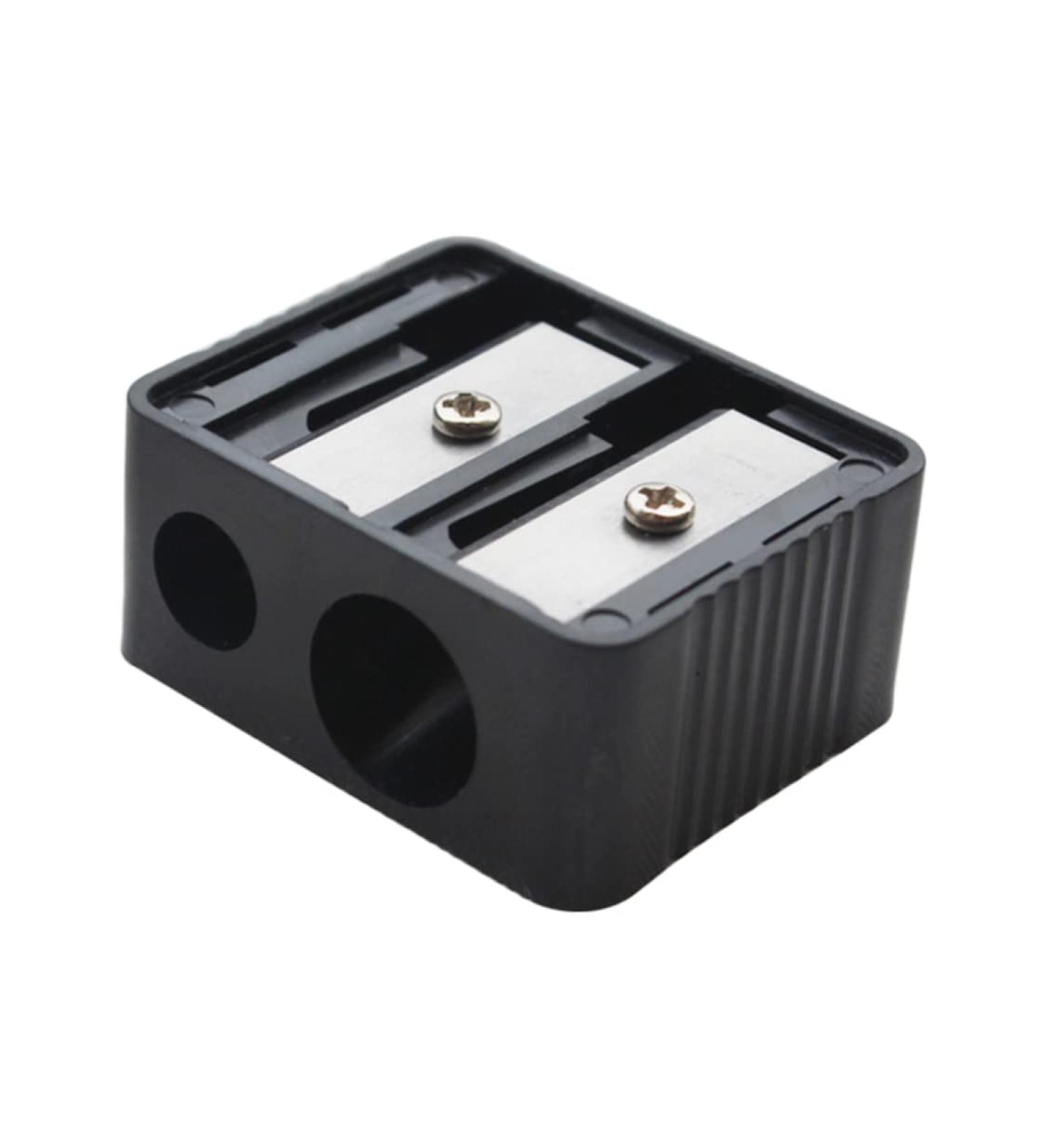 Professional Double Hole Cosmetic Pencil Sharpener for Eyebrow Lip Liner & Eyeliner | Essential Makeup Tool for School & Office Supplies - Buy Online on SooperMarket.com