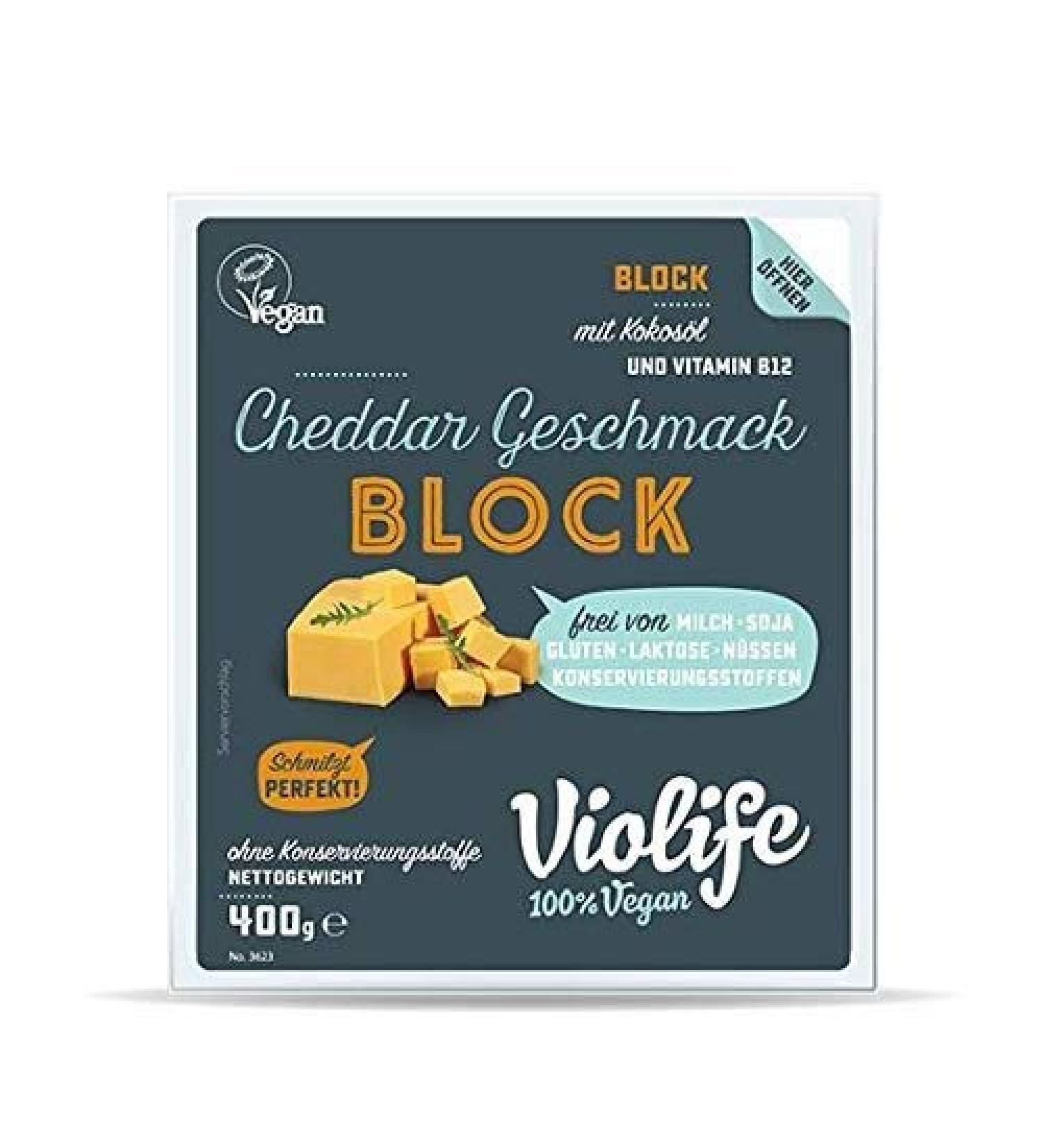 Violife Block Cheddar - 400 g cheese alternative vegan