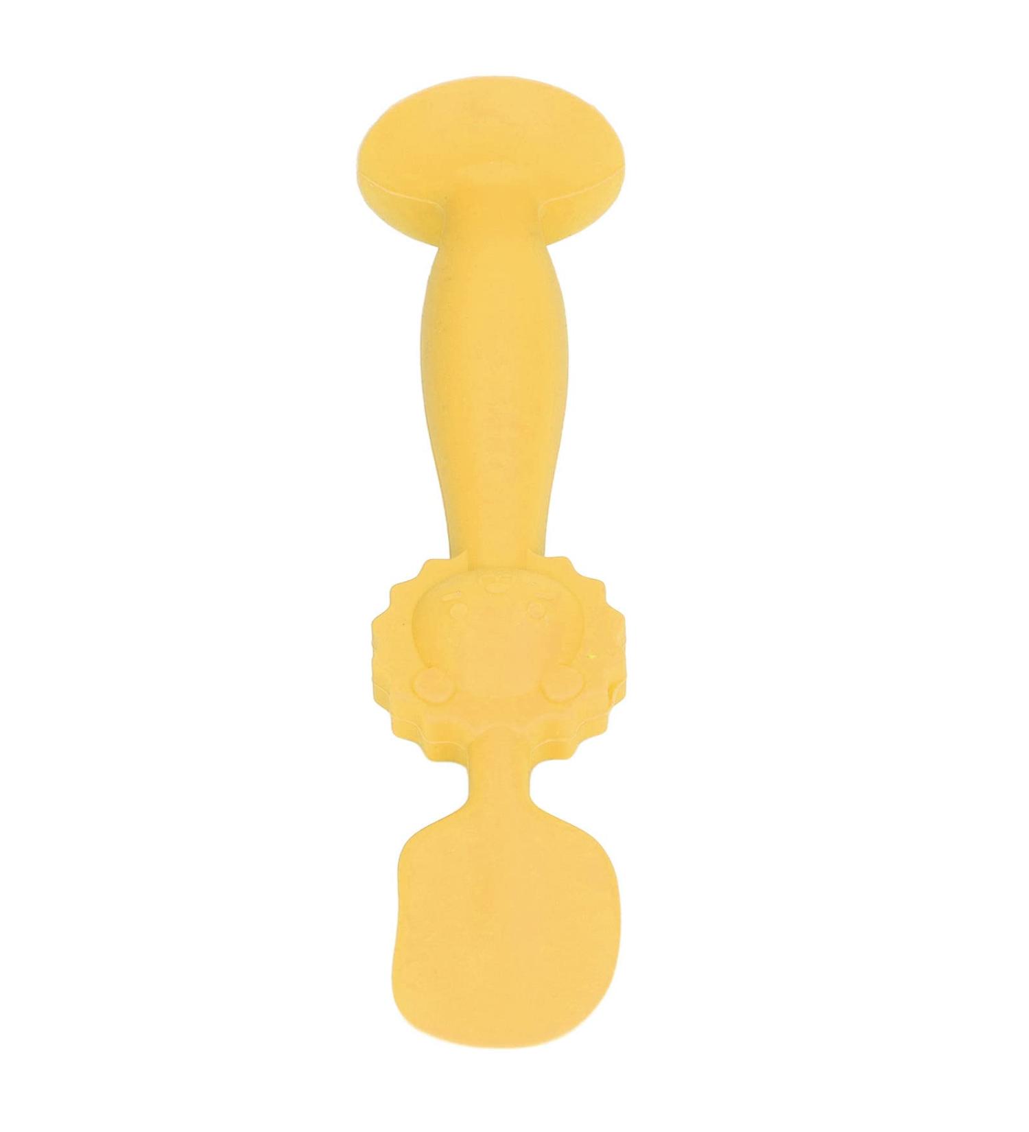 Flexible Silicone Diaper Cream Spatula - Baby Butt Paste Applicator with Suction Cup | Essential Tool for Newborns & Infants (Yellow) - Buy Online on SooperMarket.com