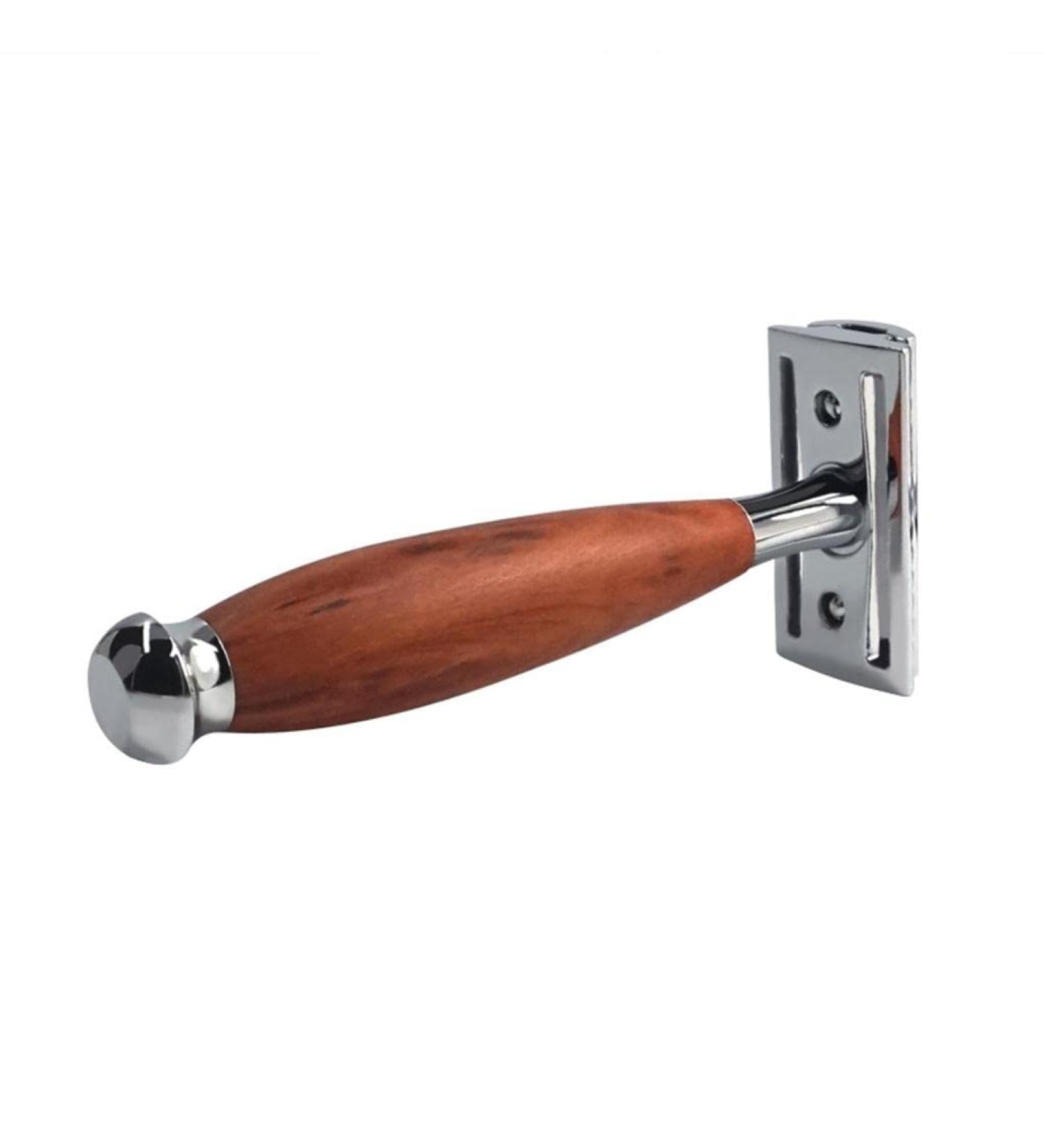 Classic Men's Safety Razor - Vintage Style Double Edge Aluminum Alloy in Dark Brown | International Shipping Available - Buy Online on SooperMarket.com