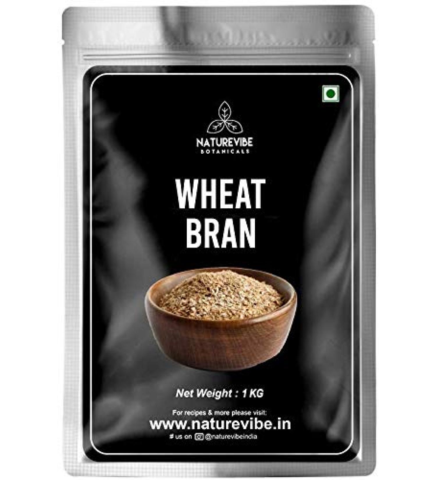 Naturevibe Botanicals Wheat Bran - 1kg | High Fiber - Buy Online on SooperMarket.com