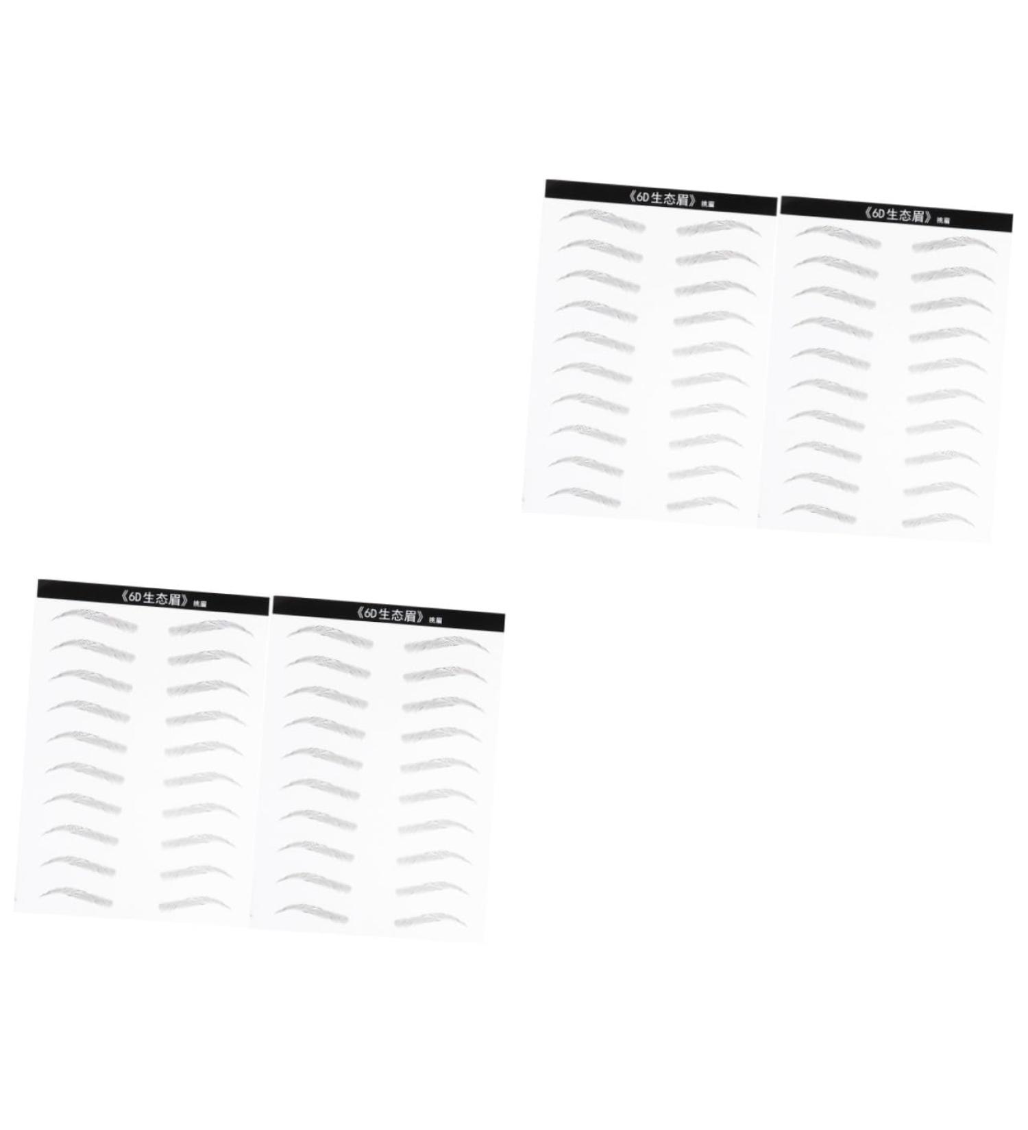 NOLITOY 4 Sheets Pairs Brow Tatoo Eyebrows Transfer Stickers Eyebrowsb Eyebrow Sticker 6d Patch Artificial - Buy Online on SooperMarket.com