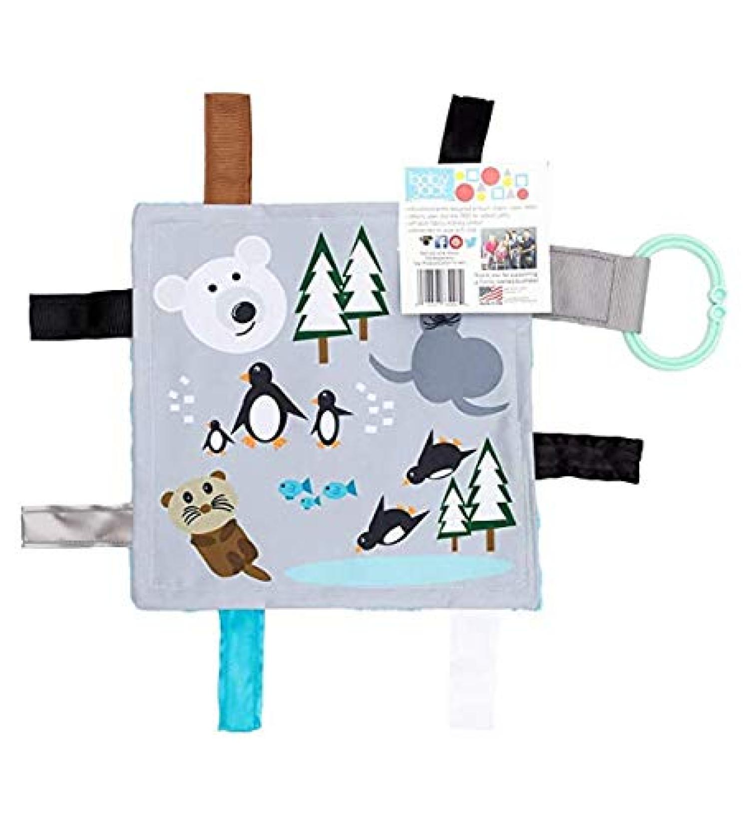 Baby Jack & Co 8x8 Polar Lovey Tag Toy for Babies - Soft & Safe Crinkle Toy - Learn Shapes & Colors - BPA Free - Stroller Clip Included - Buy Online on SooperMarket.com