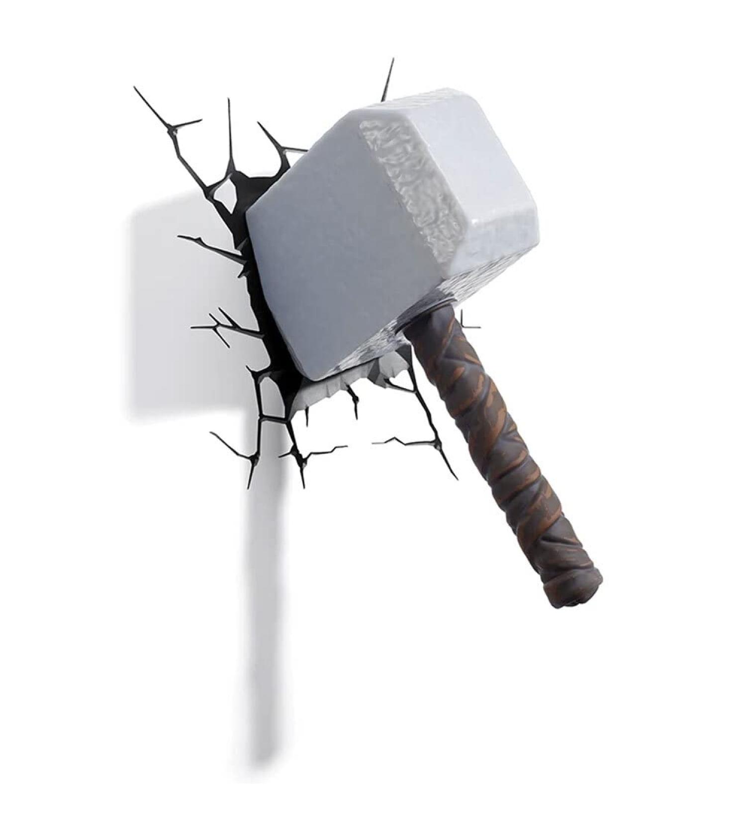 Disney Marvel Avengers Thor Hammer Wall Light Plastic Multi-Colour Design