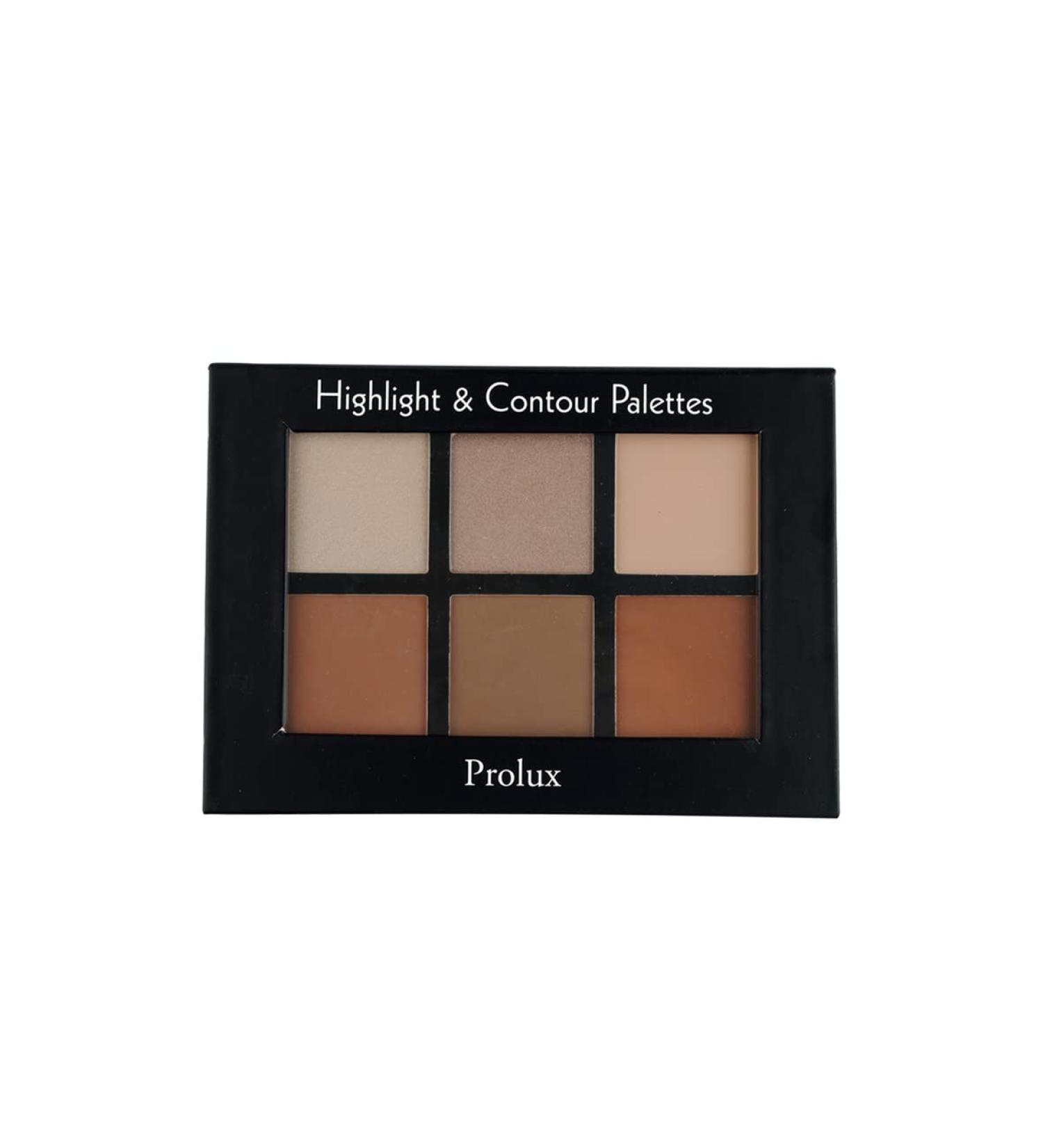Prolux Highlight and Contour Palettes - 6 Highly Pigmented Premium Contouring and Highlighting Palette for Flawless Highlighting and Contouring