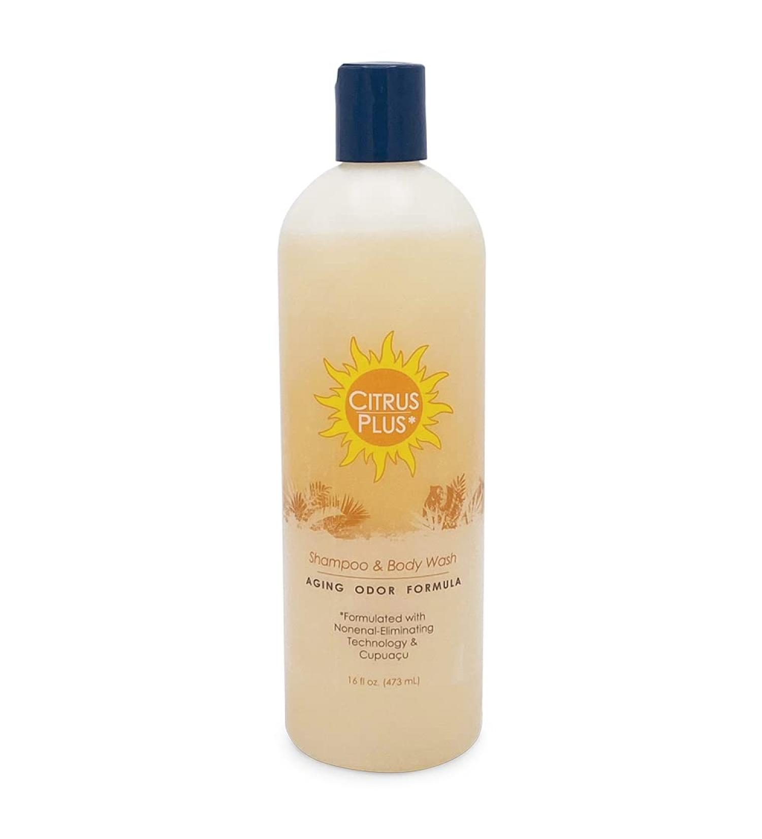 B a Vida Deodorizing Citrus + Elder Shampoo & Body Wash Soap - 16 oz - Made with Persimmon to Eliminate Nonenal & Old Person Smell Naturally - Buy Online on SooperMarket.com
