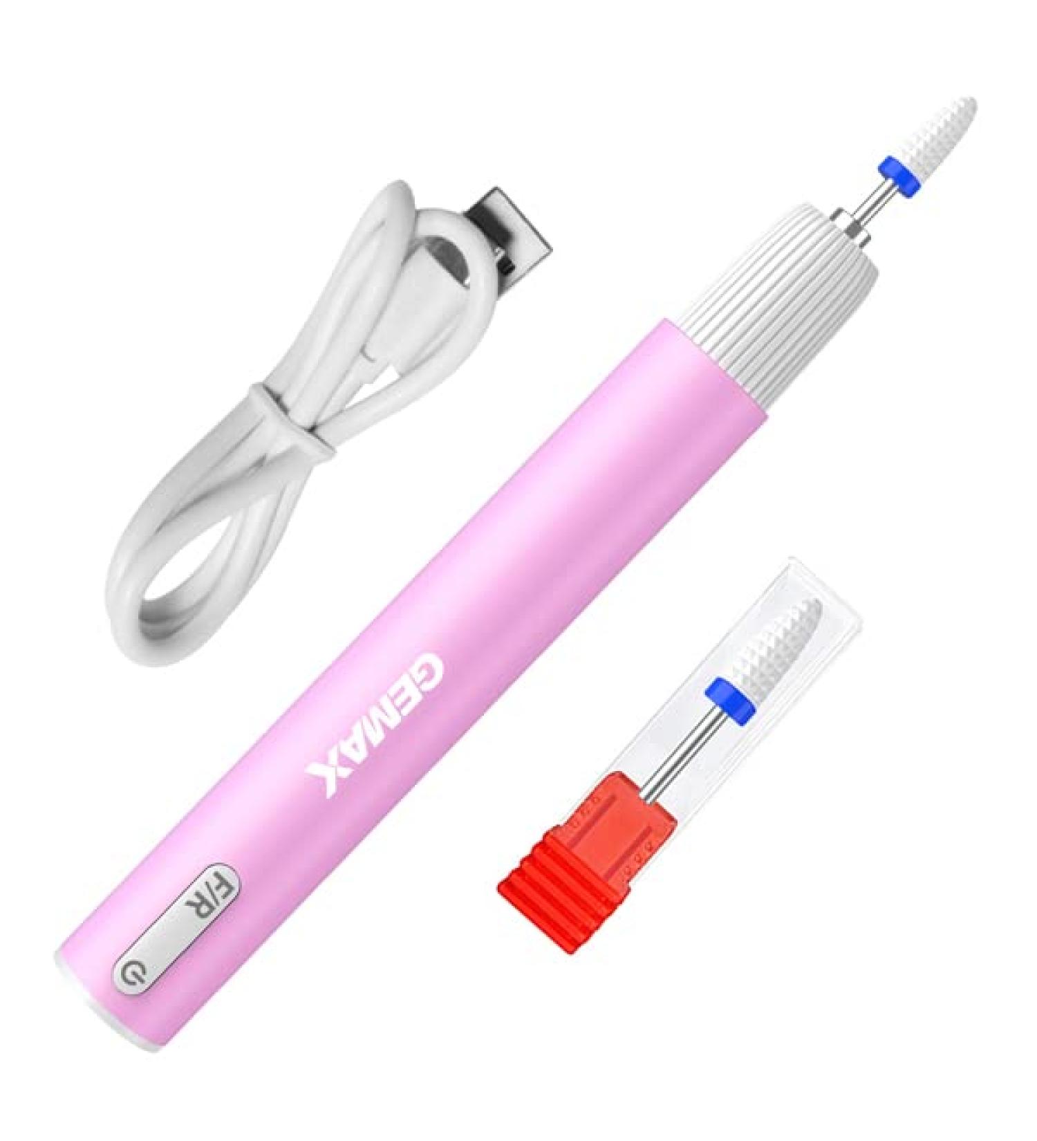 Pink Cordless Nail Drill & Electric File Set - Professional Portable Nail Filer Machine - Buy Online on SooperMarket.com