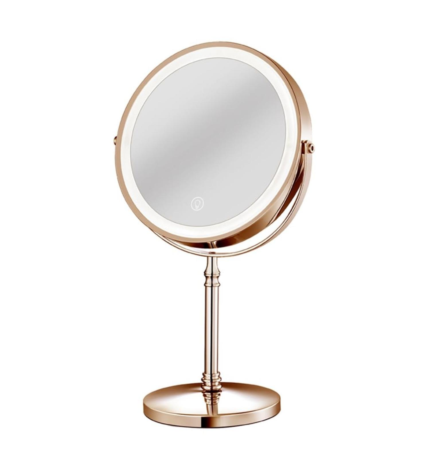 jumbans 1Set 10X LED Mirror Rechargeable Make Up Mirror Magnification Cosmetic Mirror 2 Side Brightness with 3 Colors C - Buy Online on SooperMarket.com