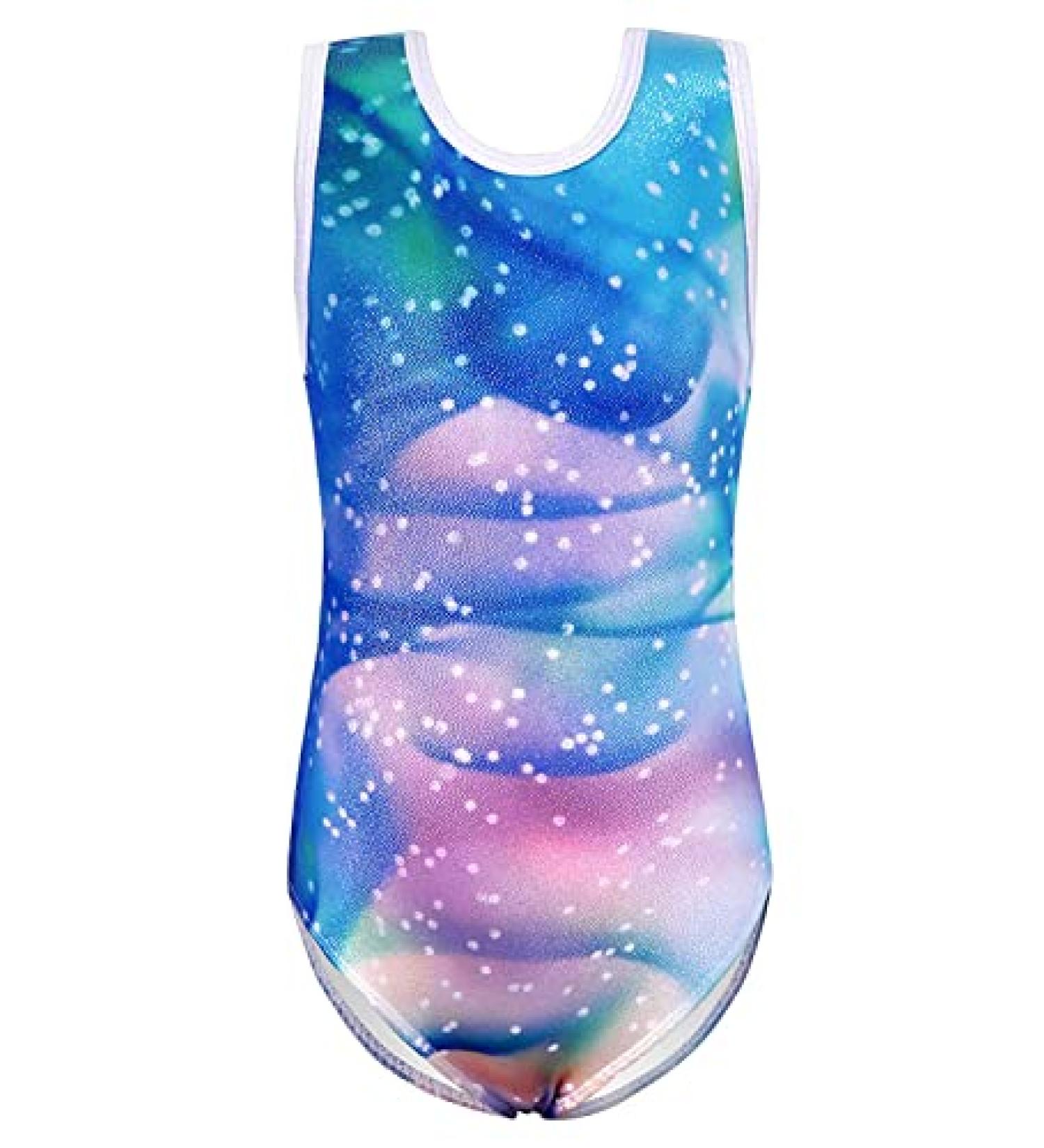 EQSJIU Girls Gymnastics Leotard 3-4T Sparkly Rainbow Galaxy Aurora Butterfly Flower Dancewear - Buy Online on SooperMarket.com