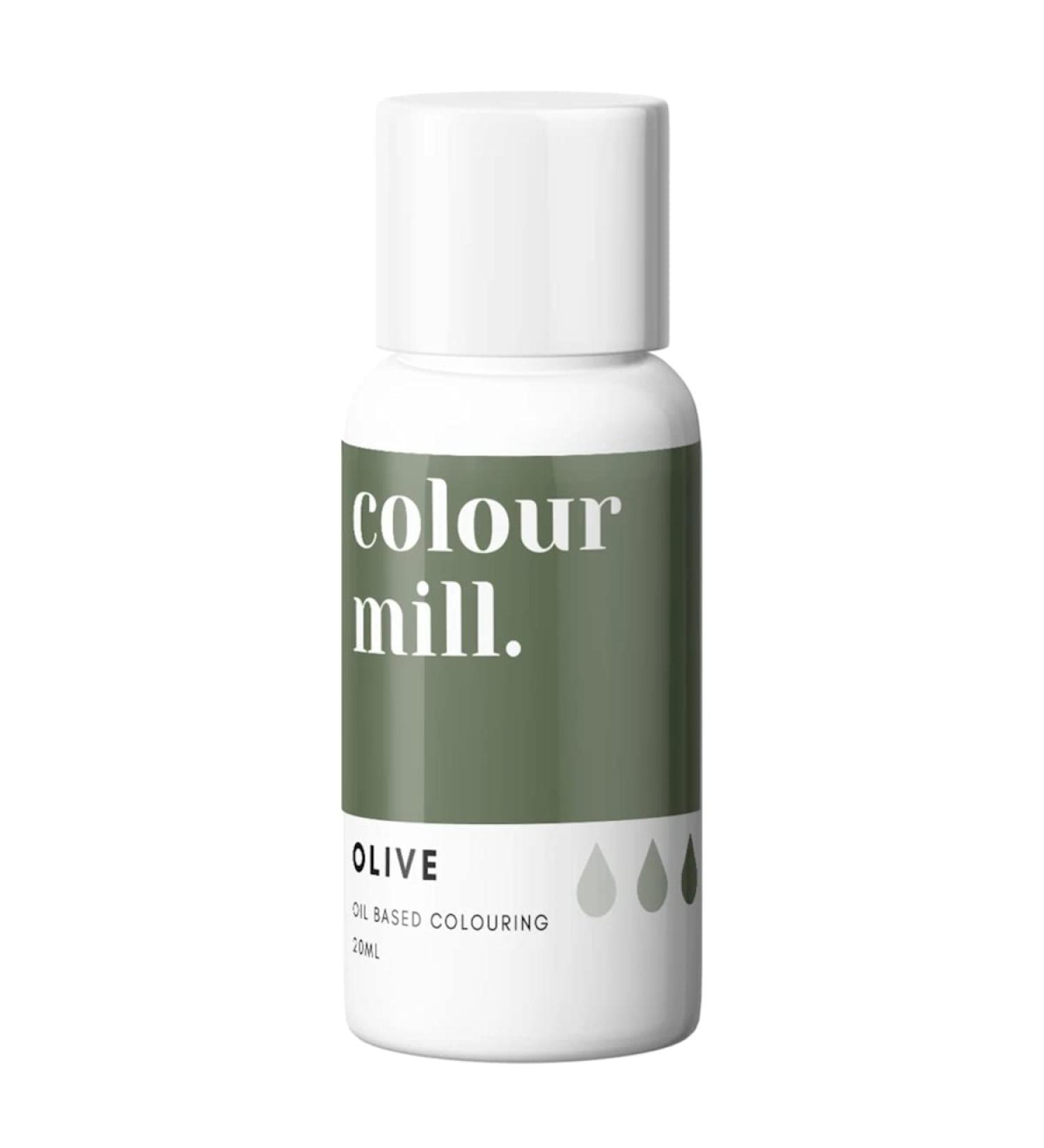 Colour Mill Oil Based Next Genertion Edible Food Paint Colouring for Buttercream Fondant Sugarpaste Icing and Chocolate - Olive 20ml