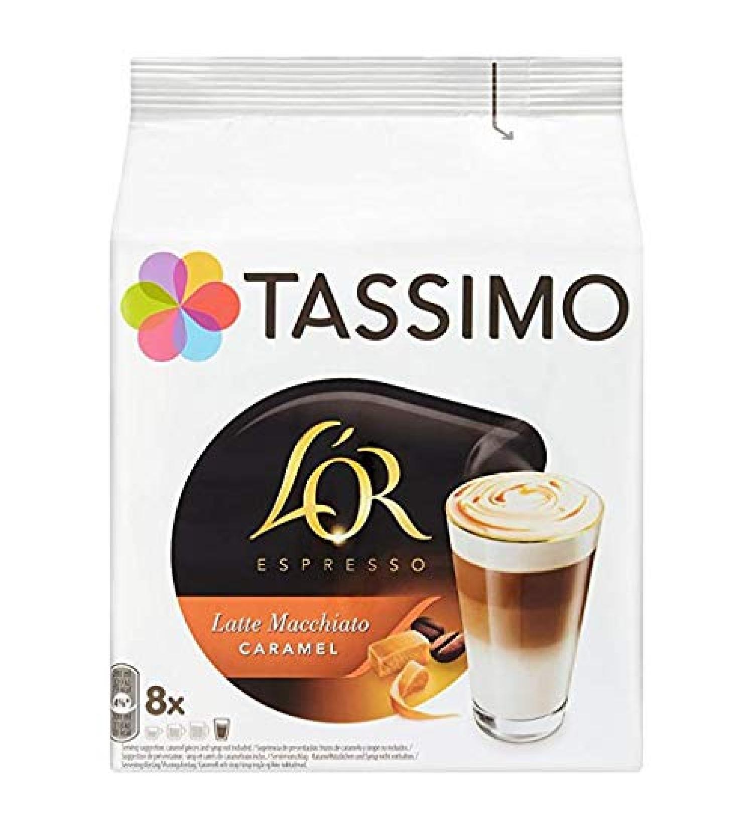 Tassimo L'Or Latte Macchiato Caramel Coffee (16 pods 8 servings)