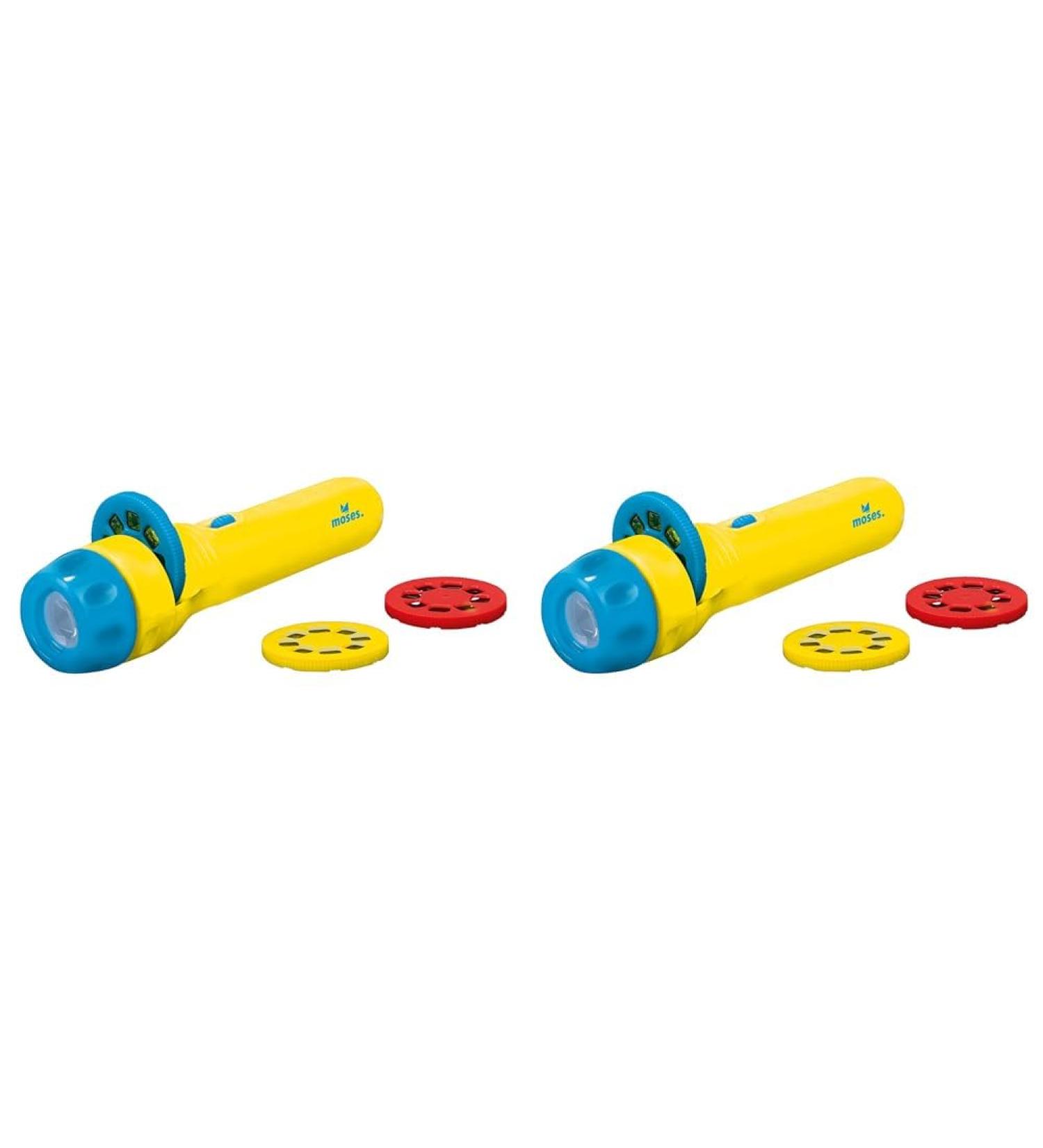 Moses 38057 Small Slide Show Projector Flashlight for Kids | 8 Planets & 16 Constellations | Colorful Educational Toy (Pack of 2) - International Shipping Available - Buy Online on SooperMarket.com