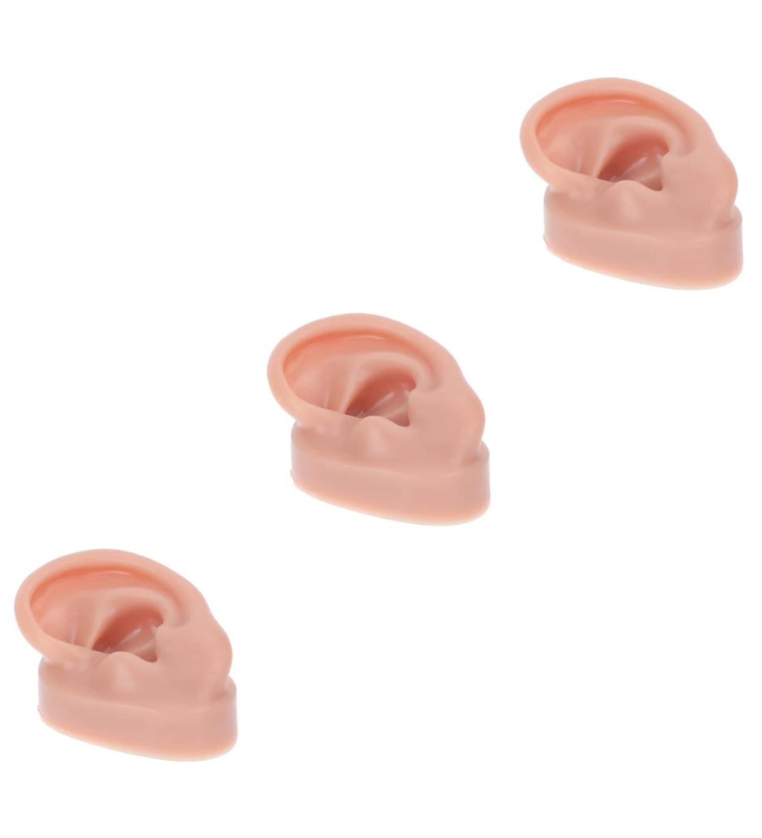 Beavorty 3 Pcs Human Ear Model Set | Silicone Ear Models for Studs | Simulation Piercing Ear Display Prop 6.5x3.5cm (Coffee, 3pcs) - Buy Online on SooperMarket.com