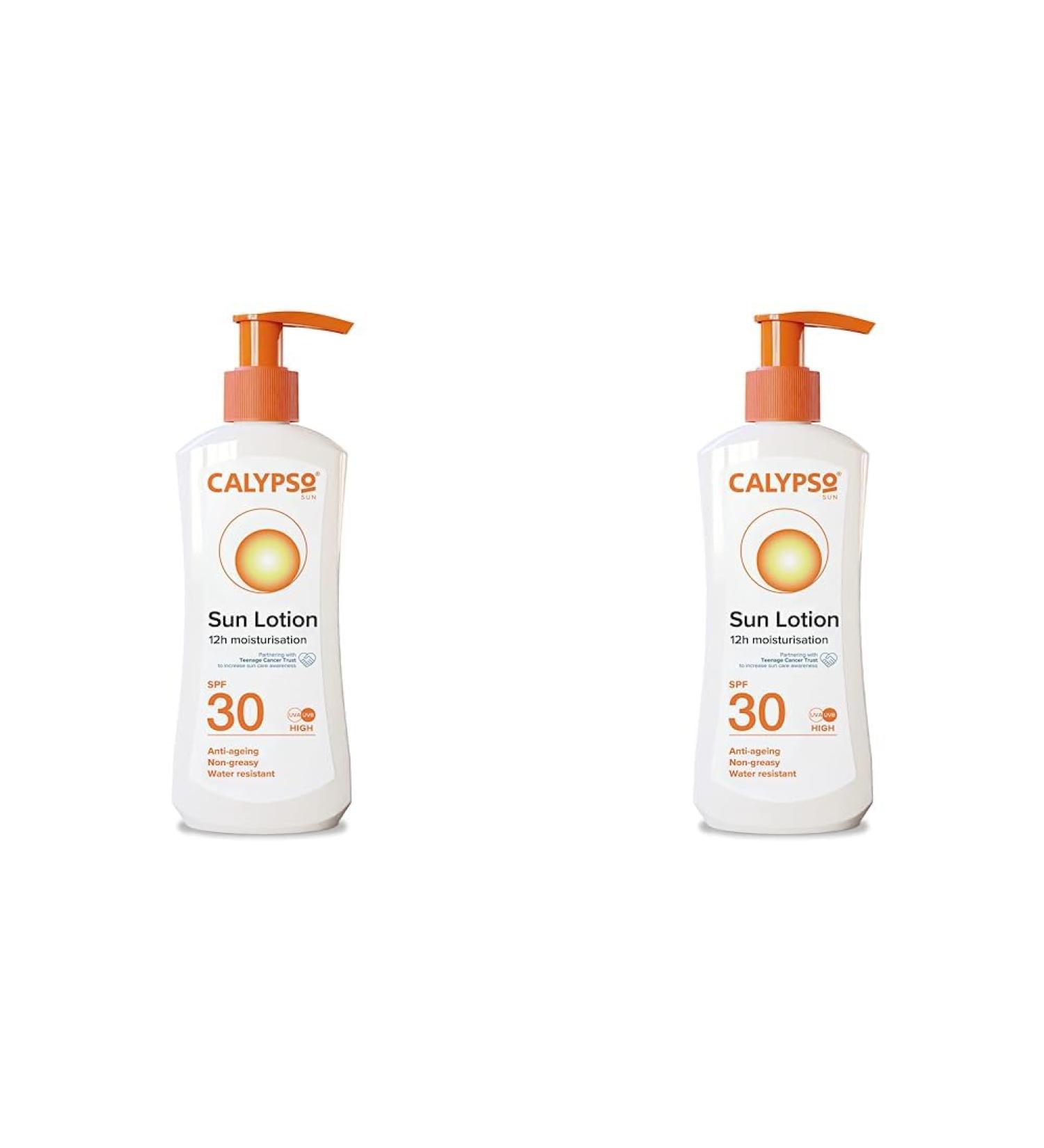 Calypso Sun Lotion SPF30 12 hours Moisturisation Anti Ageing Water Resistant 200ml (Pack of 2) 200 ml (Pack of 2) SPF 30 - Buy Online on SooperMarket.com