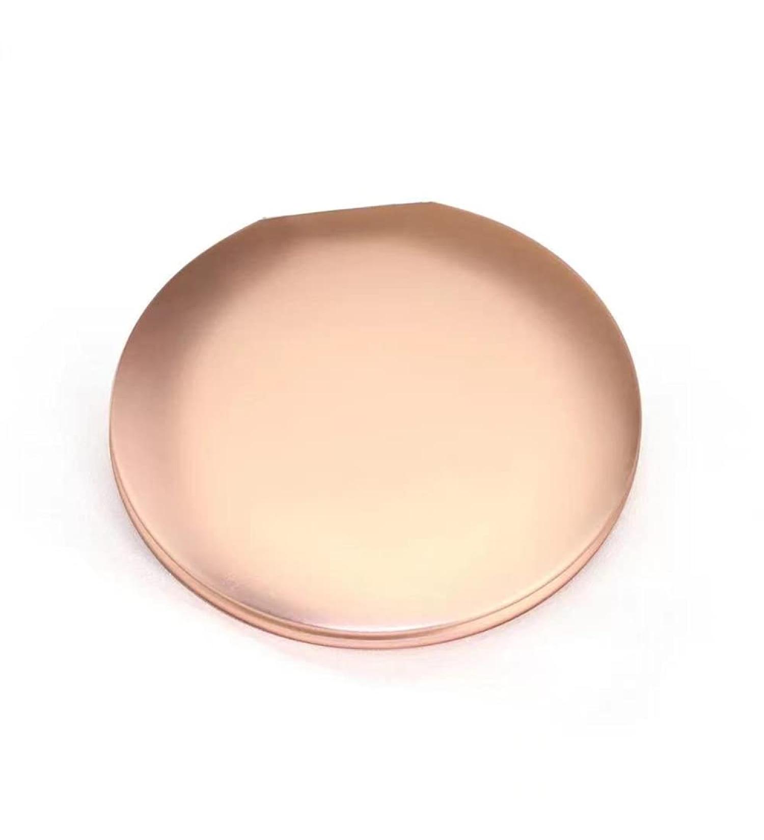 Rimosy Round Compact Makeup Mirror for Purses - Double-Sided Portable Hand Mirror with 1x/2x Magnification in Rose Gold - Ideal Gift for Women and Kids - Buy Online on SooperMarket.com