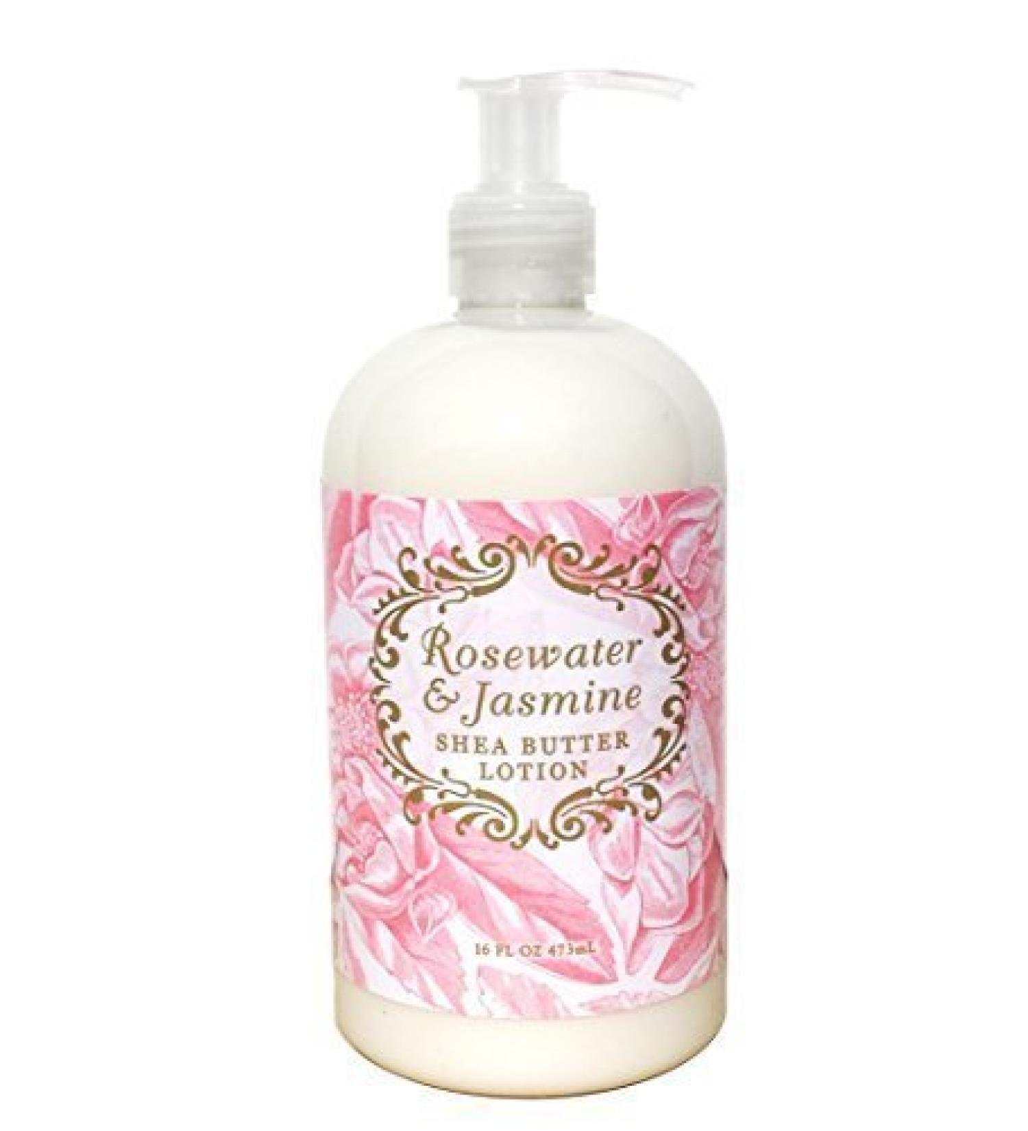 Greenwich Bay Rosewater & Jasmine Lotion Enriched with Shea Butter and Essential Rose and Jasmine Oils 16 oz by Greenwich Bay Trading Company
