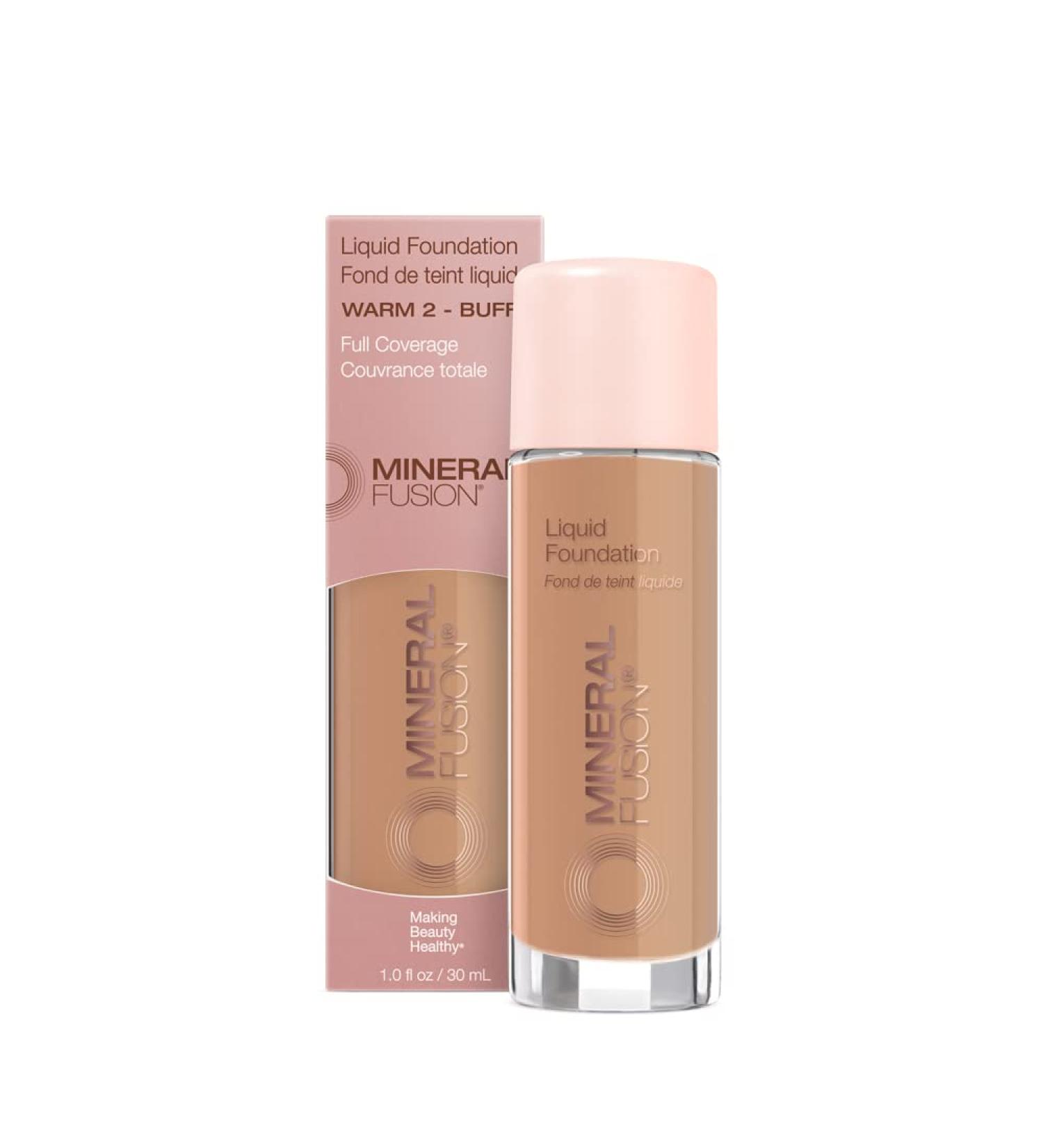 Mineral Fusion Liquid Foundation Warm 2 - 1 Fl Oz | Natural, Cruelty-Free Formula - Buy Online on SooperMarket.com