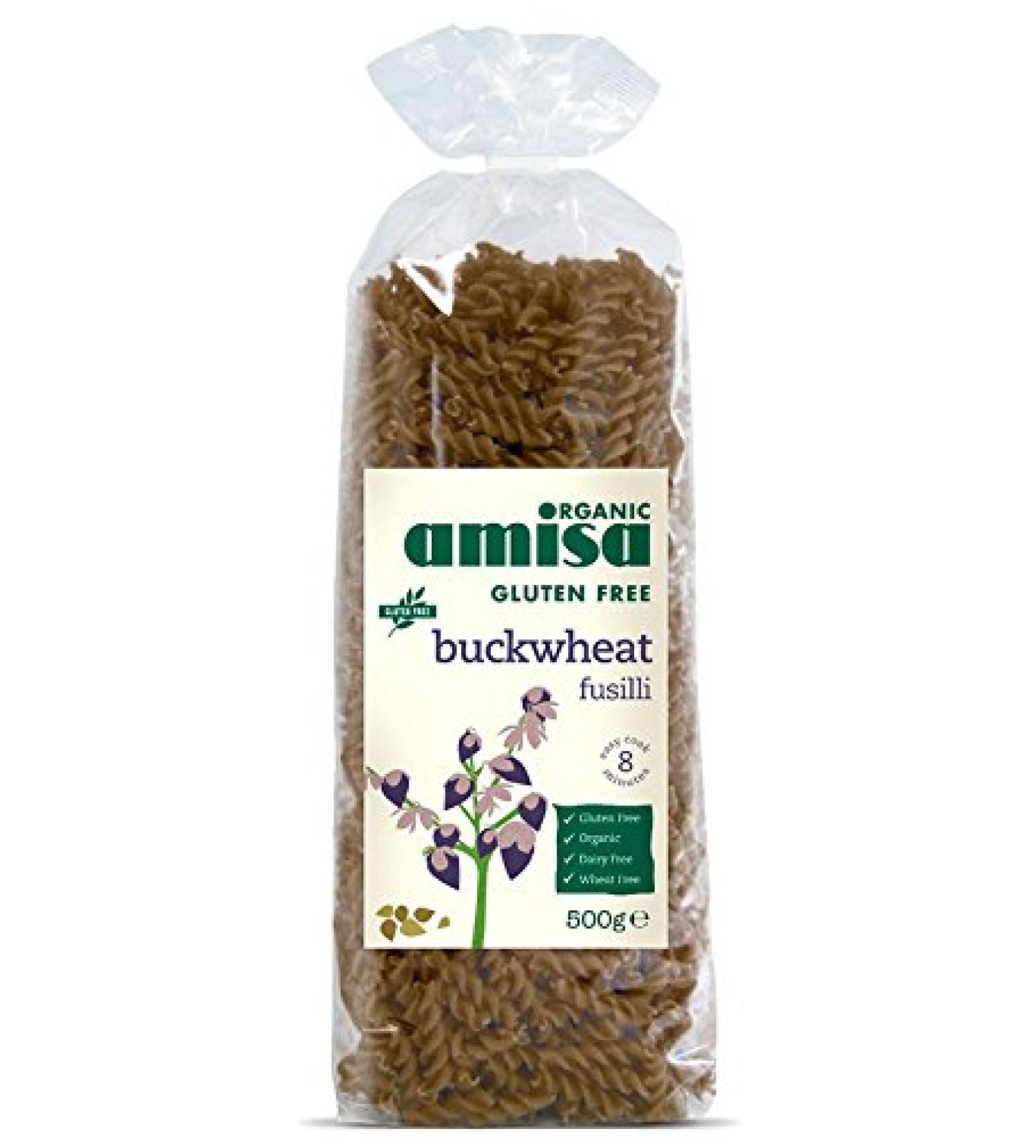 Gluten Free Buckwheat Fusilli Organic 500g by Amisa
