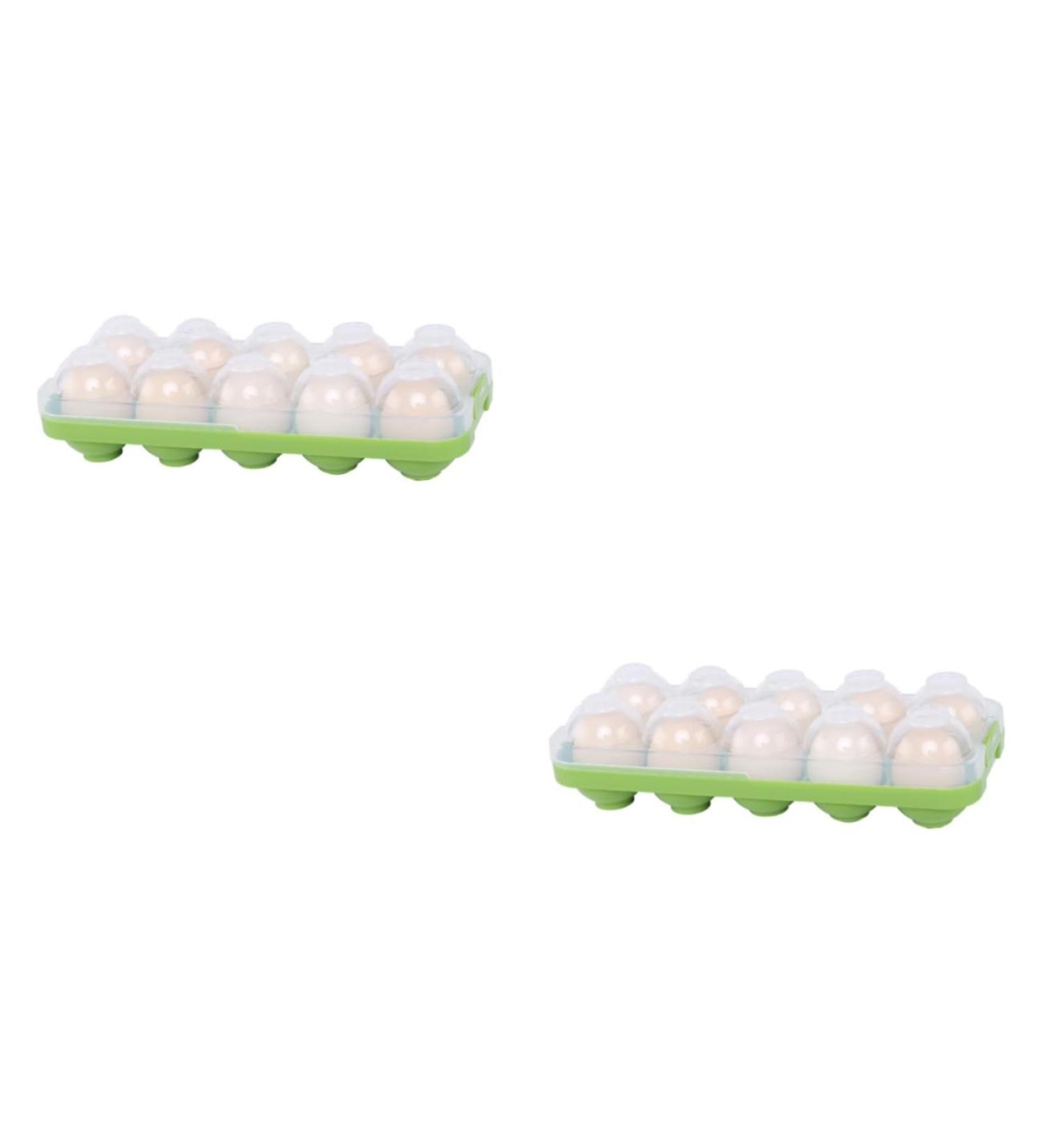 OSALADI Serving Tray 2pcs Egg Tray Egg Holder Storage Box Refrigerator Container Refrigerator Egg Tray - Buy Online on SooperMarket.com