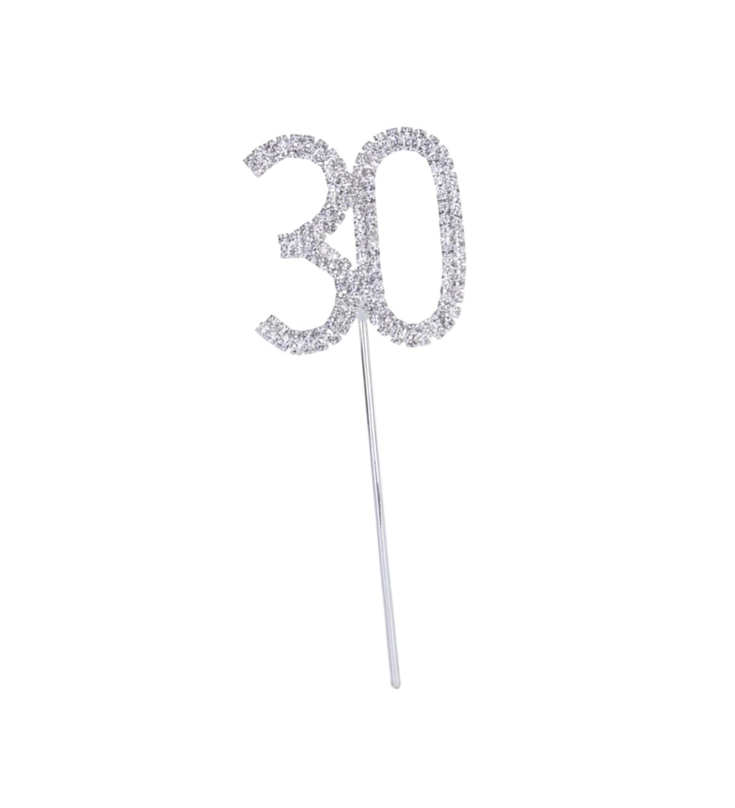 CORHAD Glitter 30th Birthday Cake Toppers Crystal 30th Anniversary Cake Toppers Bling Number Wedding Decoration Cake Decor Diamond Decor Cupcake Toppers Paper Cup Rhinestones - Buy Online on SooperMarket.com