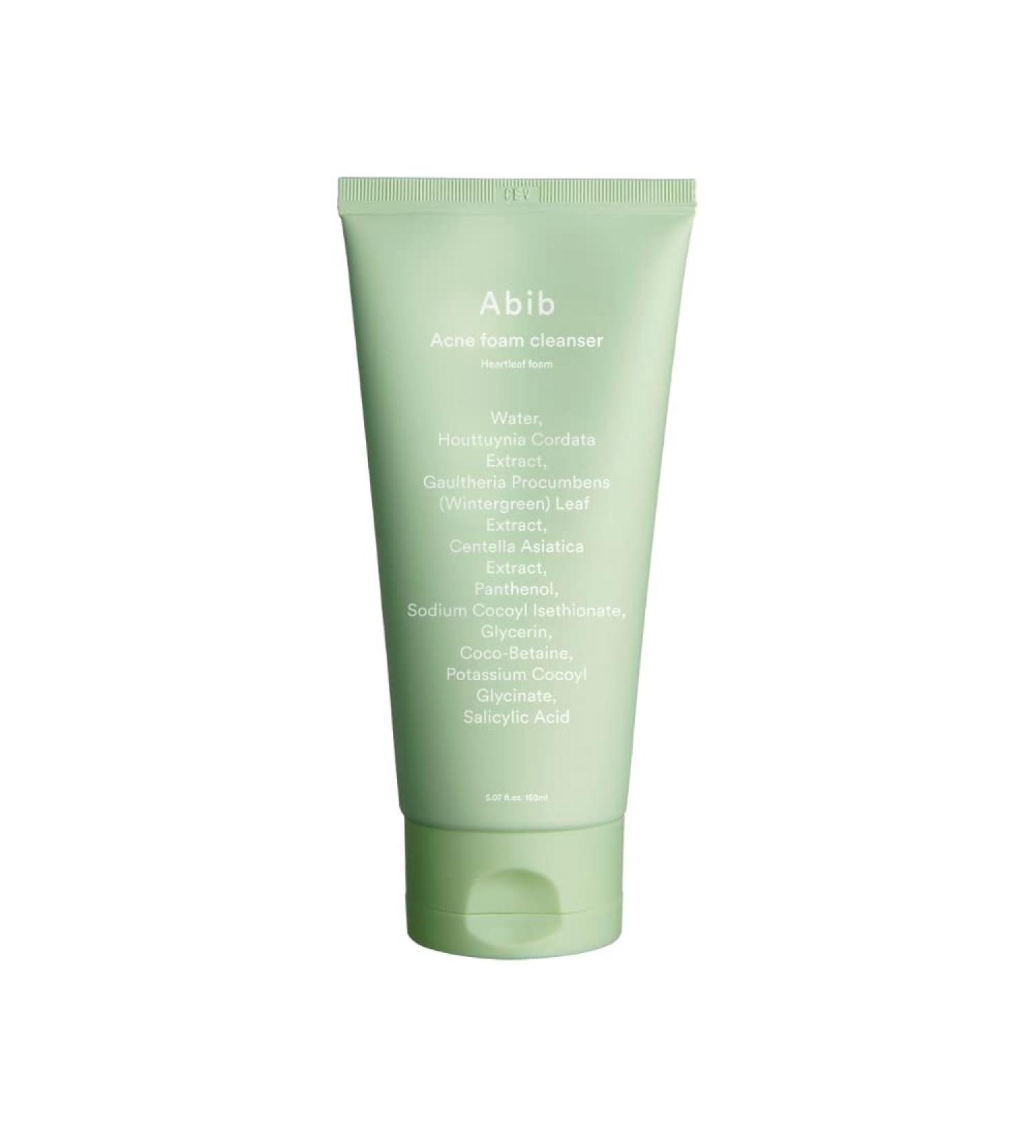 Abib Acne Foam Cleanser 5.07 fl oz - Hydrating Daily Facial Cleanser for Acne Care with Panthenol B5 - Mild Acidic Formula for Irritated Skin - Buy Online on SooperMarket.com