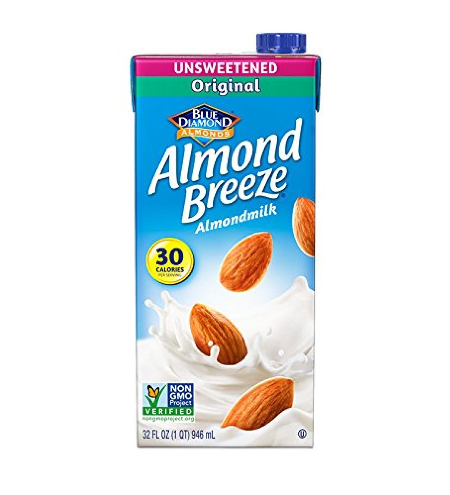 Almond Breeze Almond Milk, Unsweetened Original, 32 Ounce (Pack of 6)