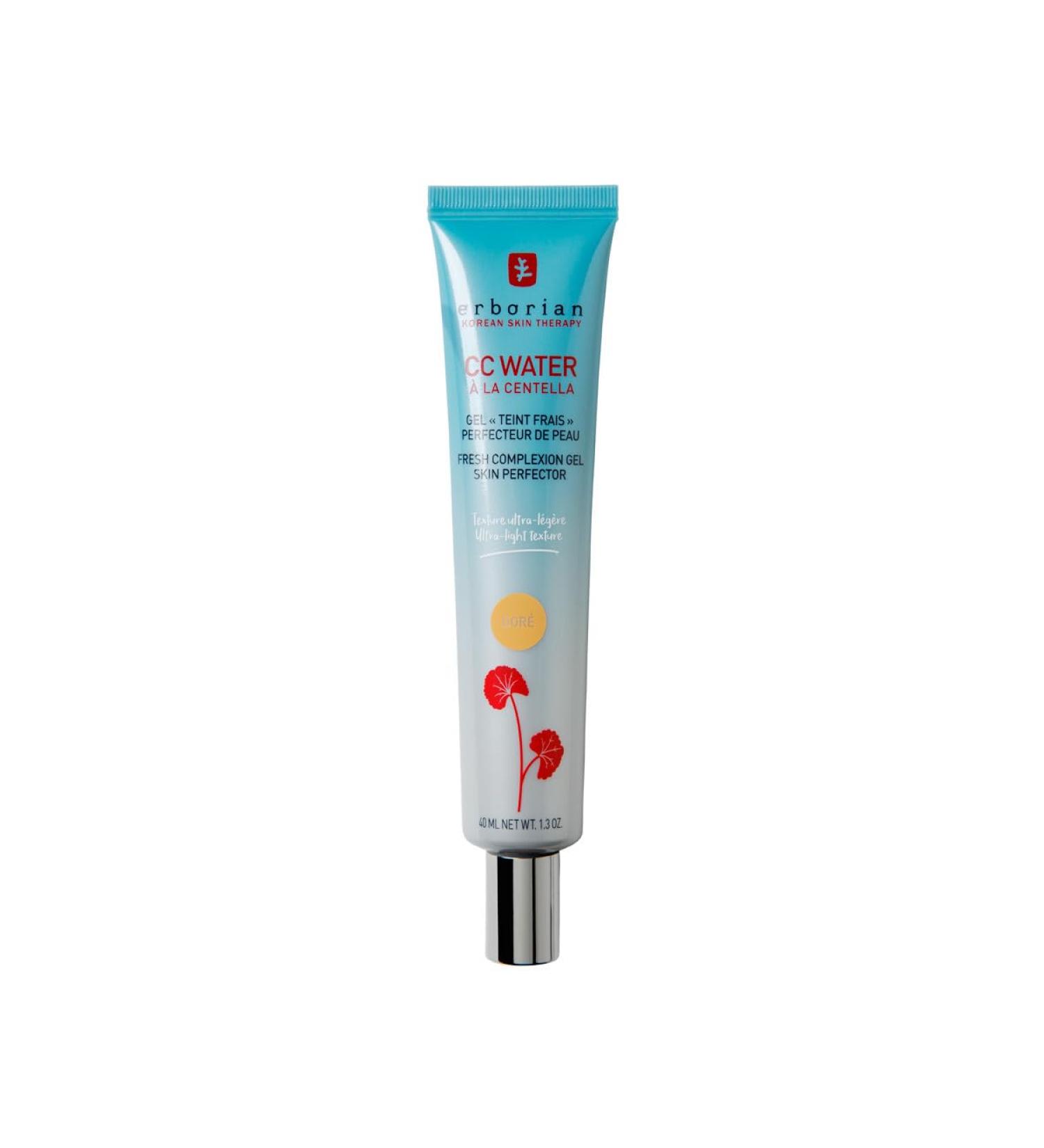 Erborian - CC Water with Centella Asiatica - Skin Perfecting Face Care with Hyaluronic Acid - Korean Skin Care Face Moisturizer - CC Water Dor 40 ml - Buy Online on SooperMarket.com