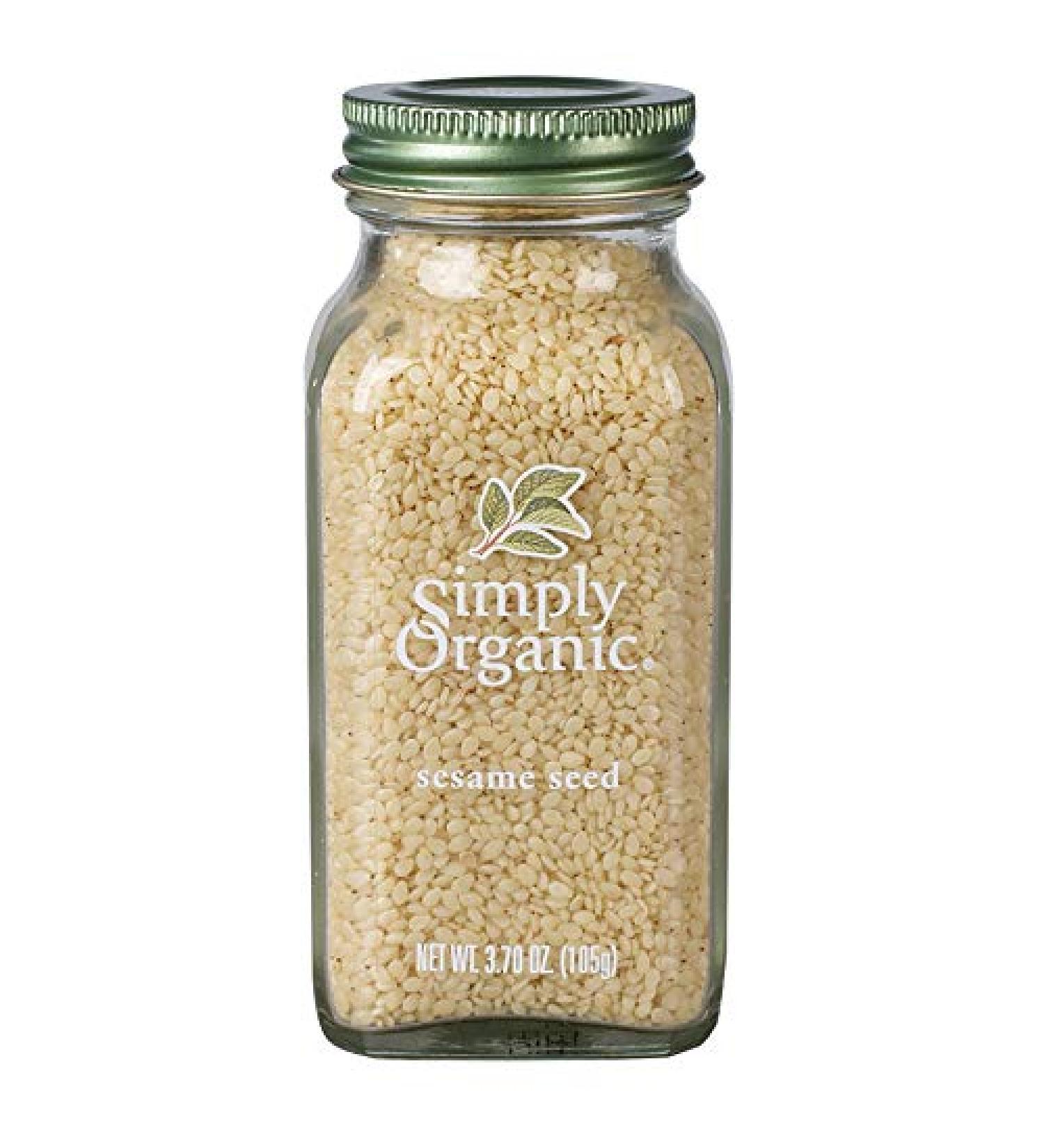 Simply Organic Whole Sesame Seed, Certified Organic | 3.7 oz | Sesamum indicum L. 1