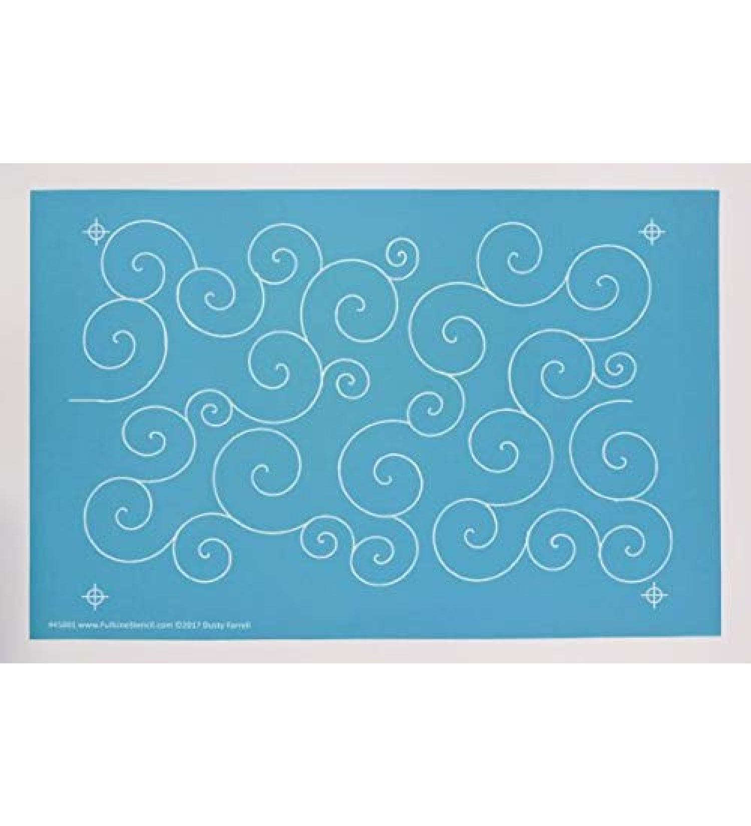 Swirls & Curls Nylon Mesh Stencil for Quilting - Continuous Line Template for Free Motion & Hand Quilting - Long-Arm & Domestic Machine Quilting - Full Line Stencil (45001) - Buy Online on SooperMarket.com