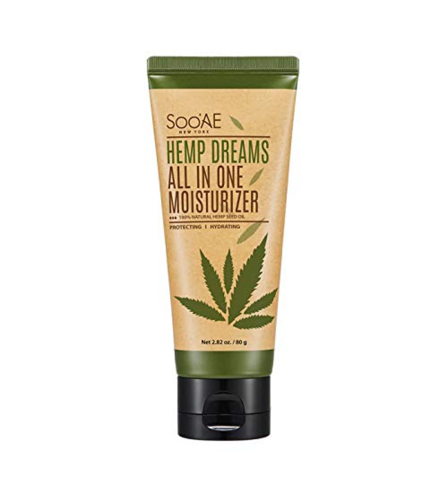 Soo'AE Hemp Dreams All In One Moisturizer Face Cream 2.82 oz. - Nutrient Rich Hemp Seed Oil Facial Cream with Cica, Madecassoside & Niacinamide - Buy Online on SooperMarket.com