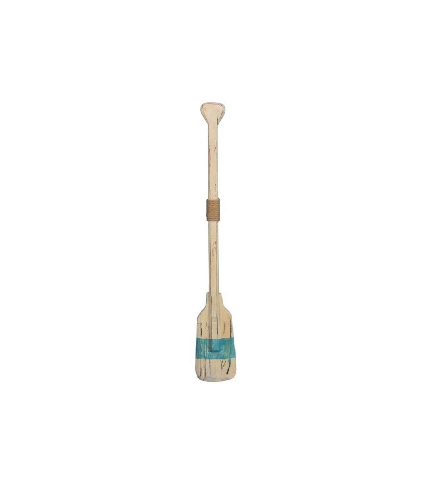 Hampton Nautical Light Blue Oar 24 Herring Cove Squared w/Hooks - Wooden Rowing Decorative Oar - Buy Online on SooperMarket.com