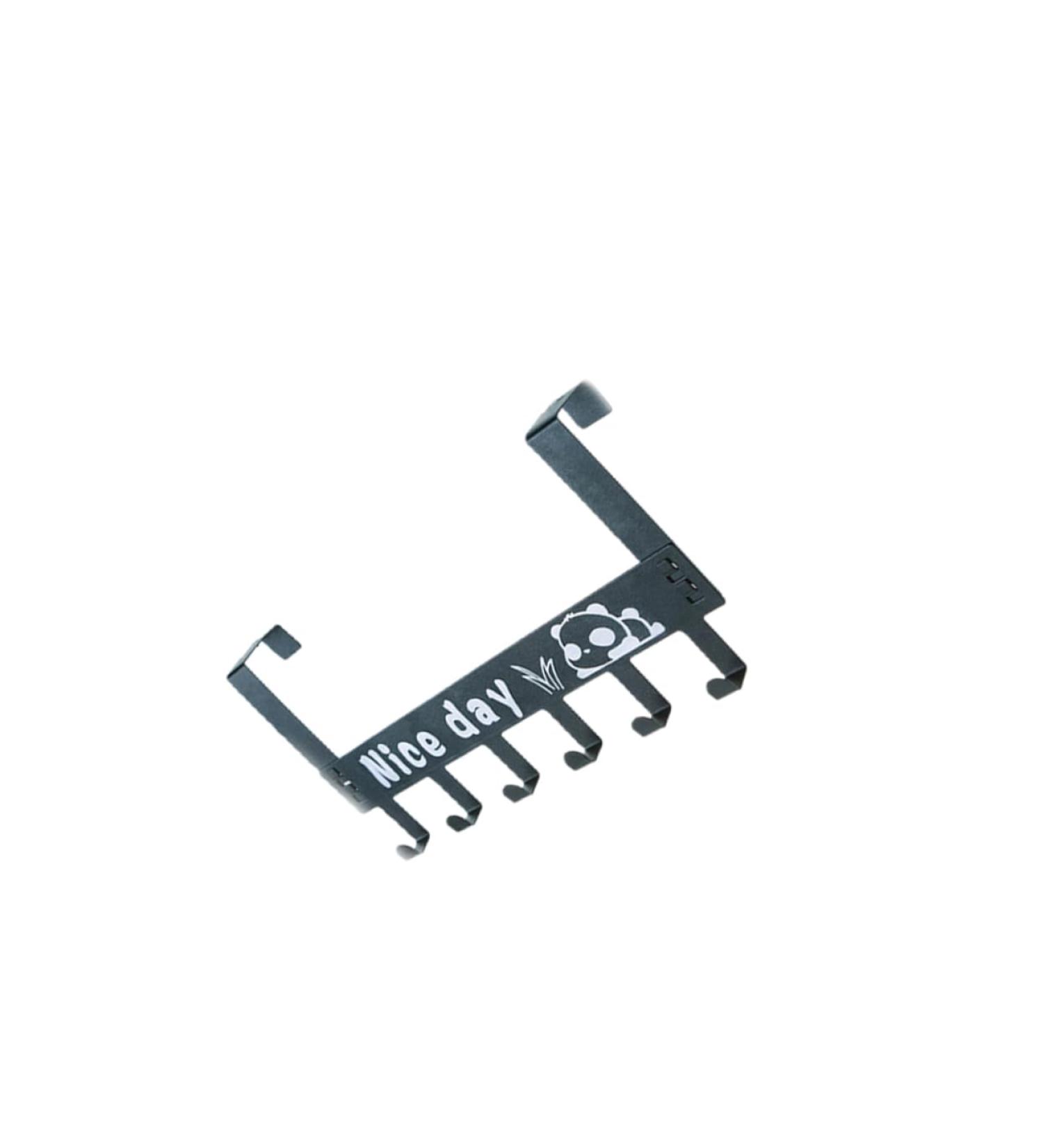 PRETYZOOM Over Door Clothes Hanger Rack Hook up On The Door Coat Rack medium Black - Buy Online on SooperMarket.com