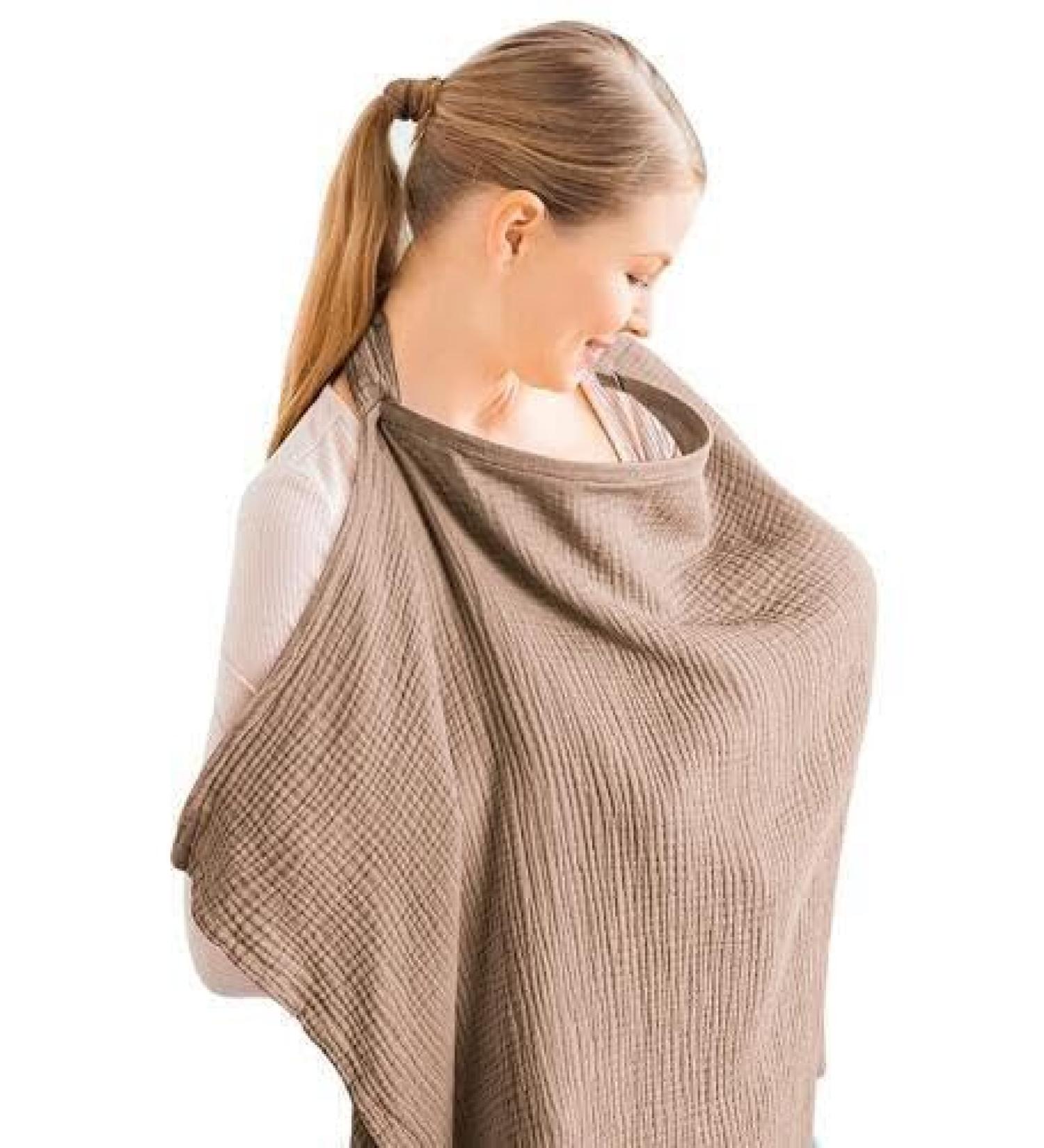 Buy Aohcae Breastfeeding Cloth - On-the-Go Nursing Cover & Silent Scarf in Brown & Coffee - Buy Online on SooperMarket.com