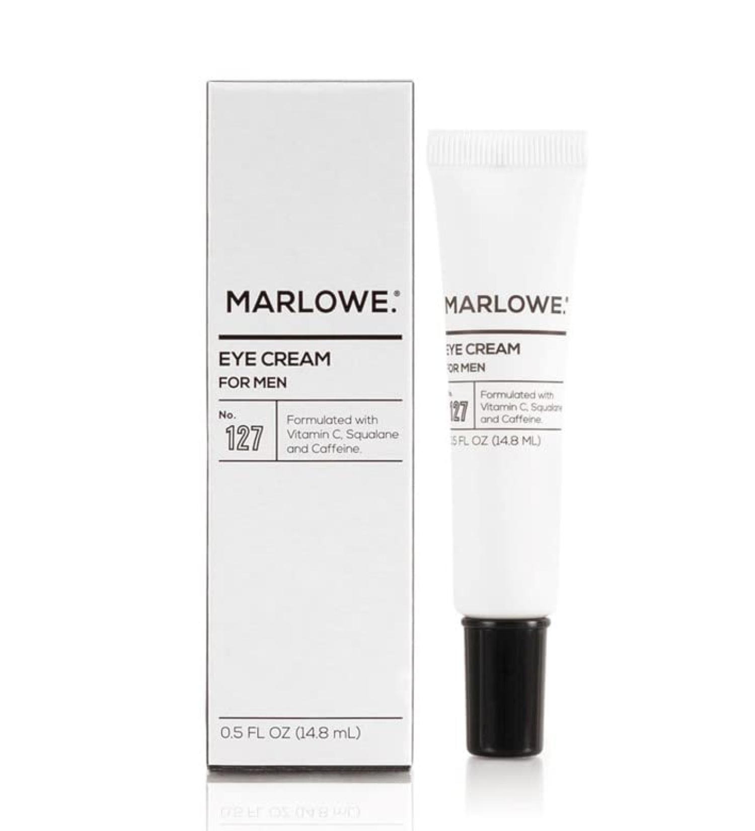 MARLOWE No. 127 Men's Eye Cream - Vitamin C, Caffeine, Squalane - Targets Puffiness, Wrinkles & Dark Circles - 0.5 FL Oz - Buy Online on SooperMarket.com