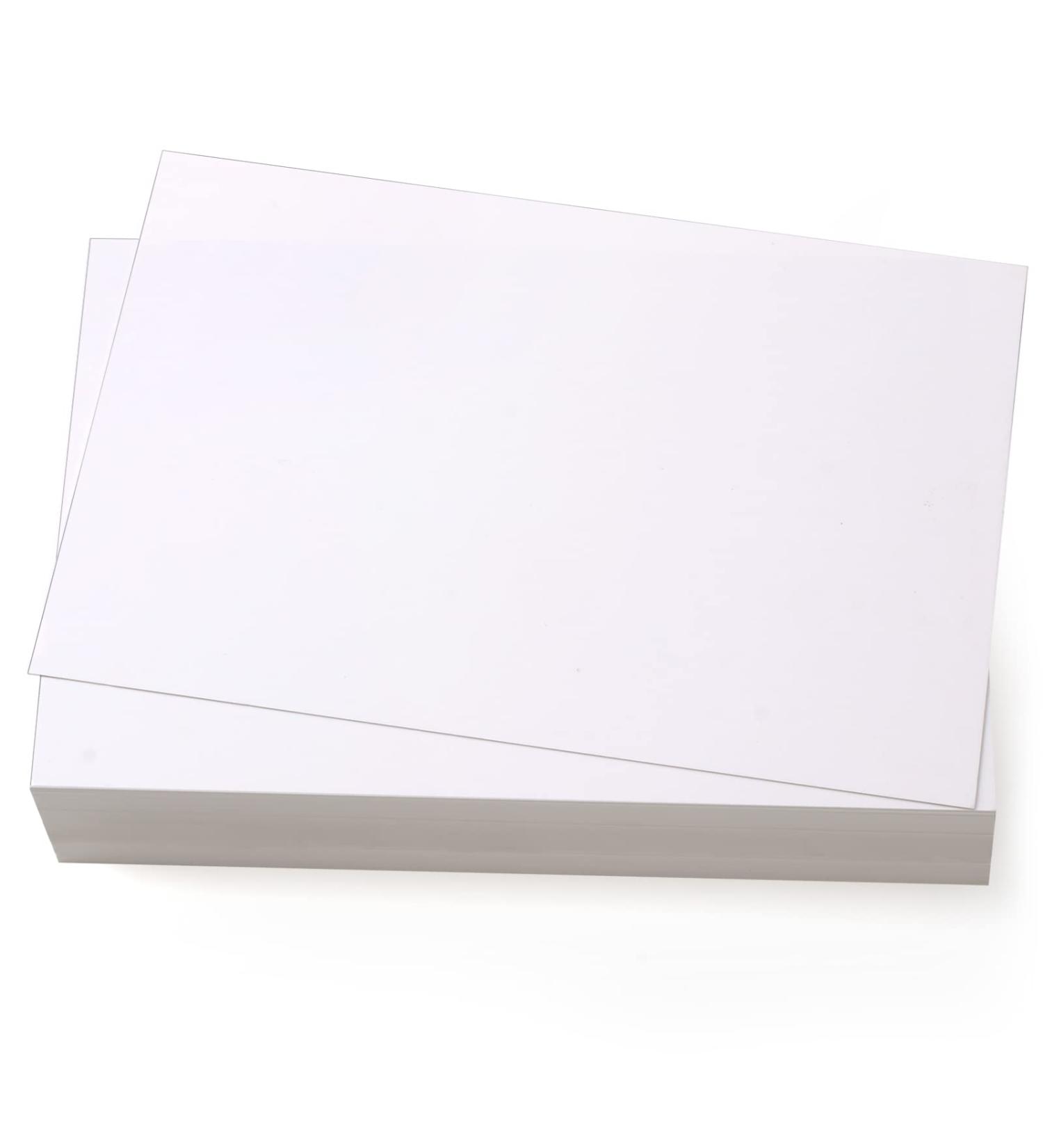 60 Pack 5x7 White Cardstock Paper - 250GSM Heavy Weight | Blank Printing Paper for Invitations, Announcements, Photos - 90 lb Thickness - Buy Online on SooperMarket.com