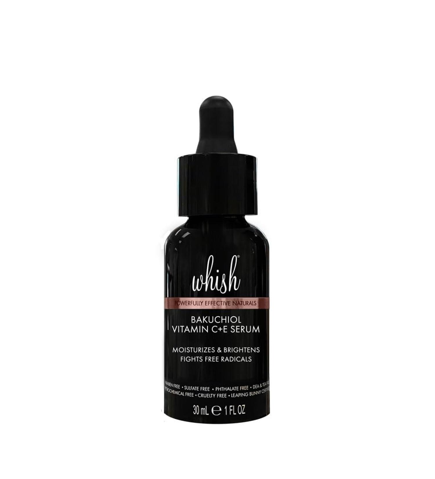 Whish Bakuchiol Vitamin C+E Serum - Anti-Aging & Brightening 1oz | International Shipping Available - Buy Online on SooperMarket.com
