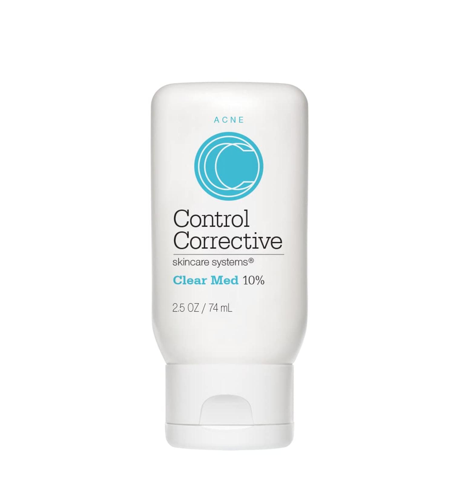 CONTROL CORRECTIVE Clear Med 10% Acne Treatment Lotion - 2.5 Oz | Benzoyl Peroxide & Sulfur Formula for Breakouts | Kills Acne Bacteria, Dries Blemishes - Buy Online on SooperMarket.com