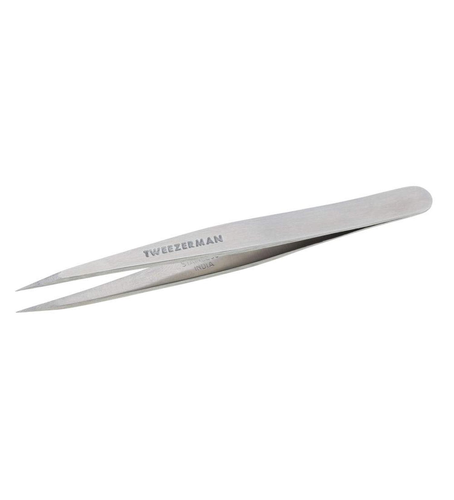 Tweezerman Stainless Steel Point Tweezer - Precision Eyebrow & Ingrown Hair Removal - Classic Silver - Buy Online on SooperMarket.com